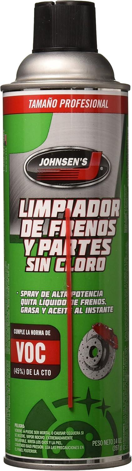 Johnsens 2417 14 oz Non-Chlorinated Brake Parts Cleaner - Pack of 12
