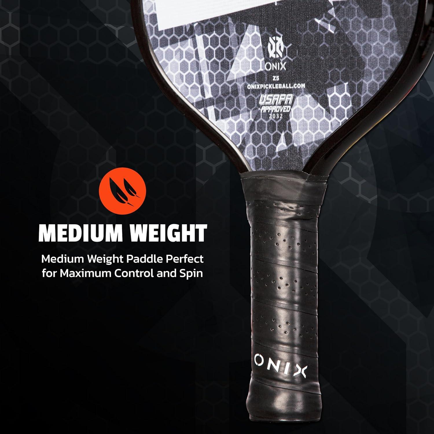 Onix Z5 Graphite Pickleball Paddle, Black, New