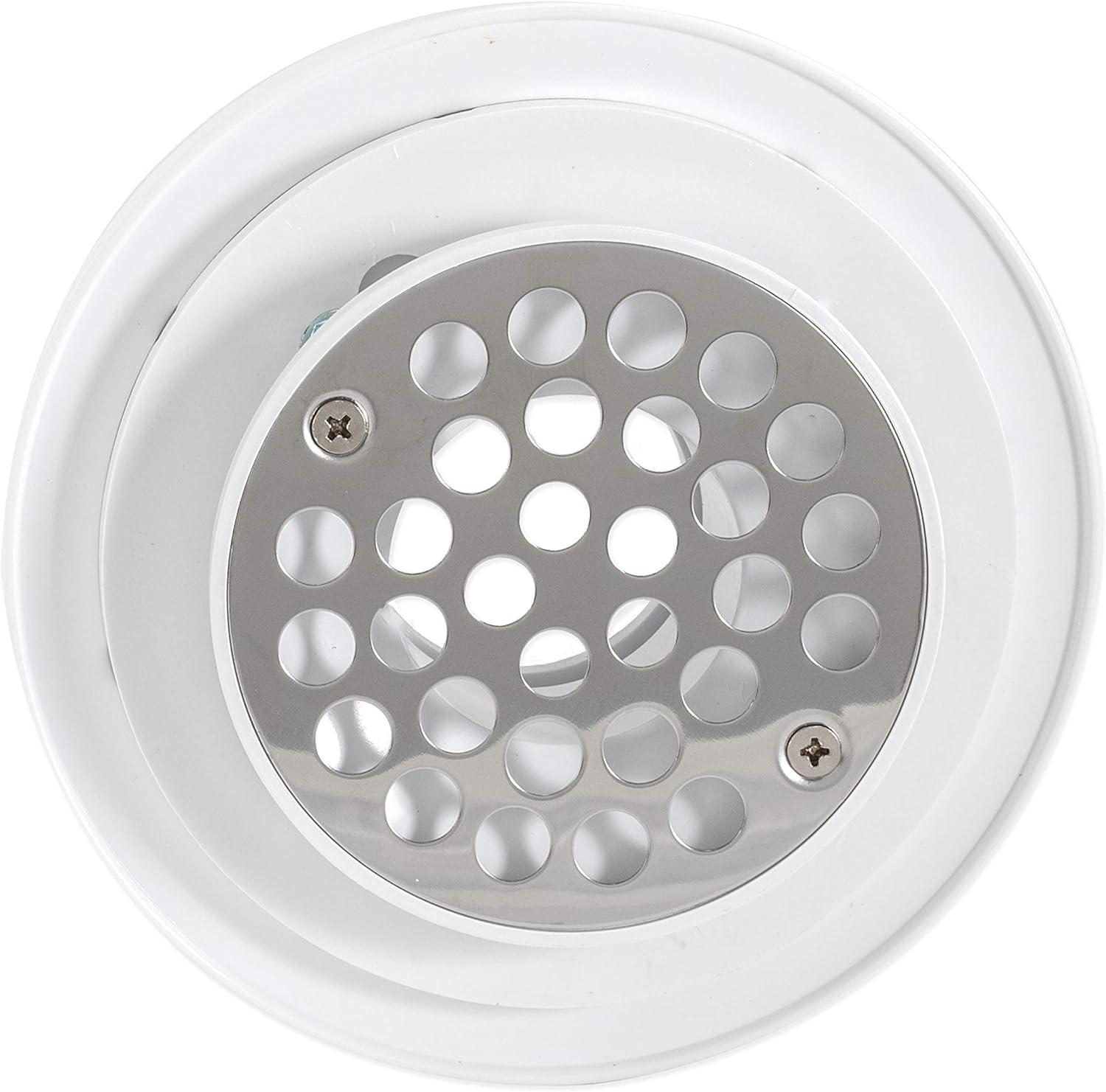 EZ-FLO 15301 PVC Low Profile Floor and Shower Drain, 2 inch x 3 inch, White