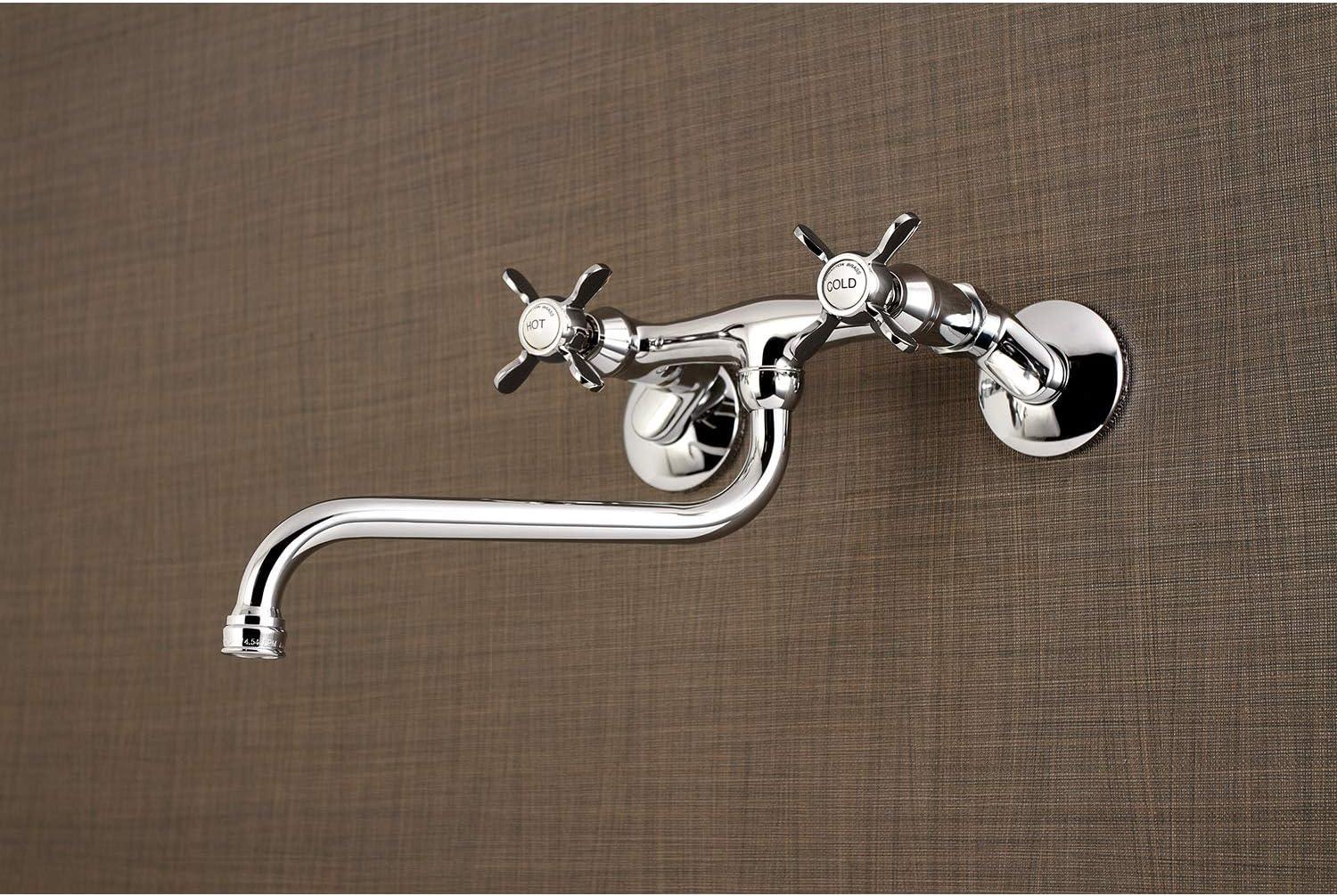 Kingston Brass Essex Two-Handle 2-Hole Wall Mount Bathroom Faucet