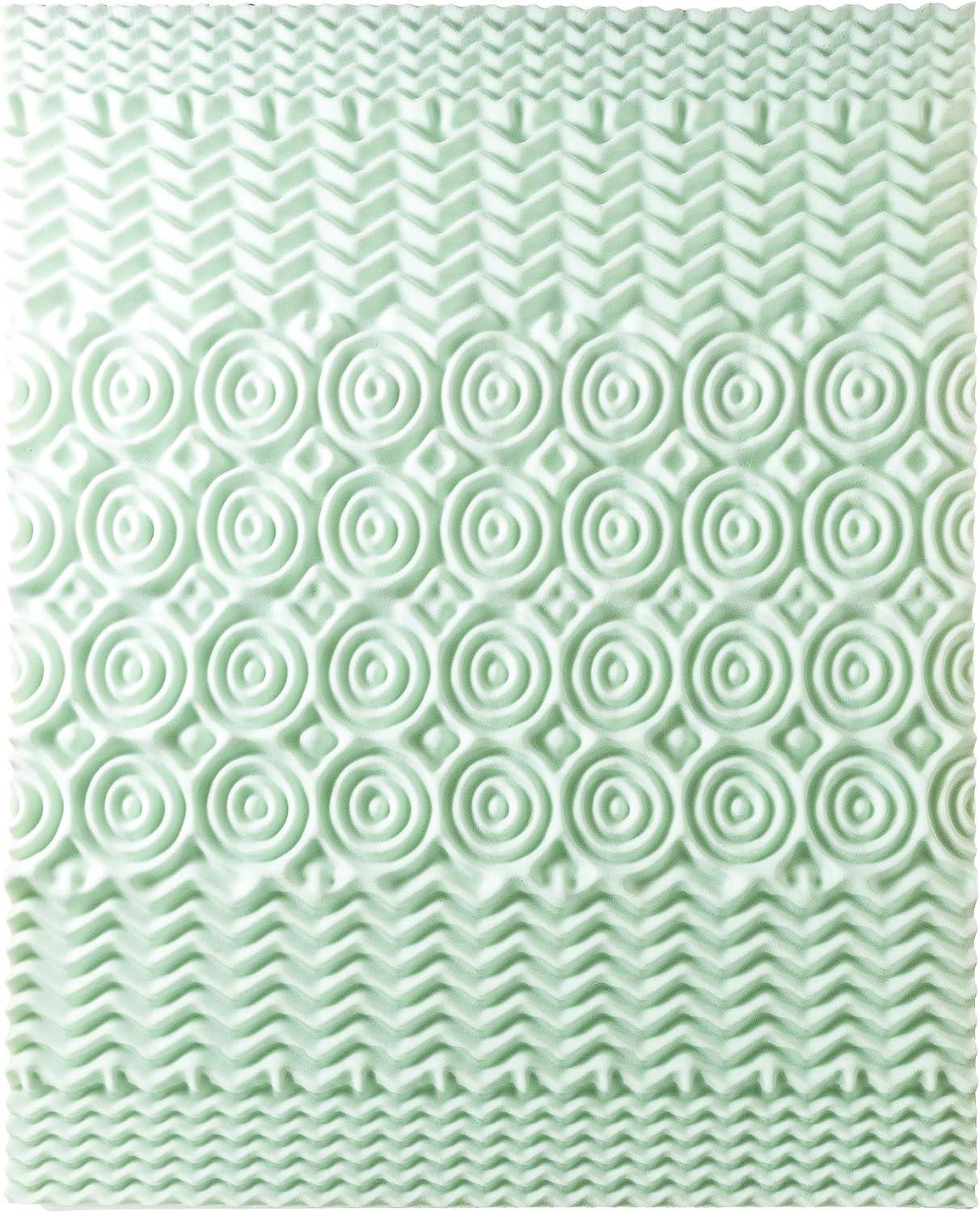 Twin Green Tea Infused 4-Inch Memory Foam Mattress Topper