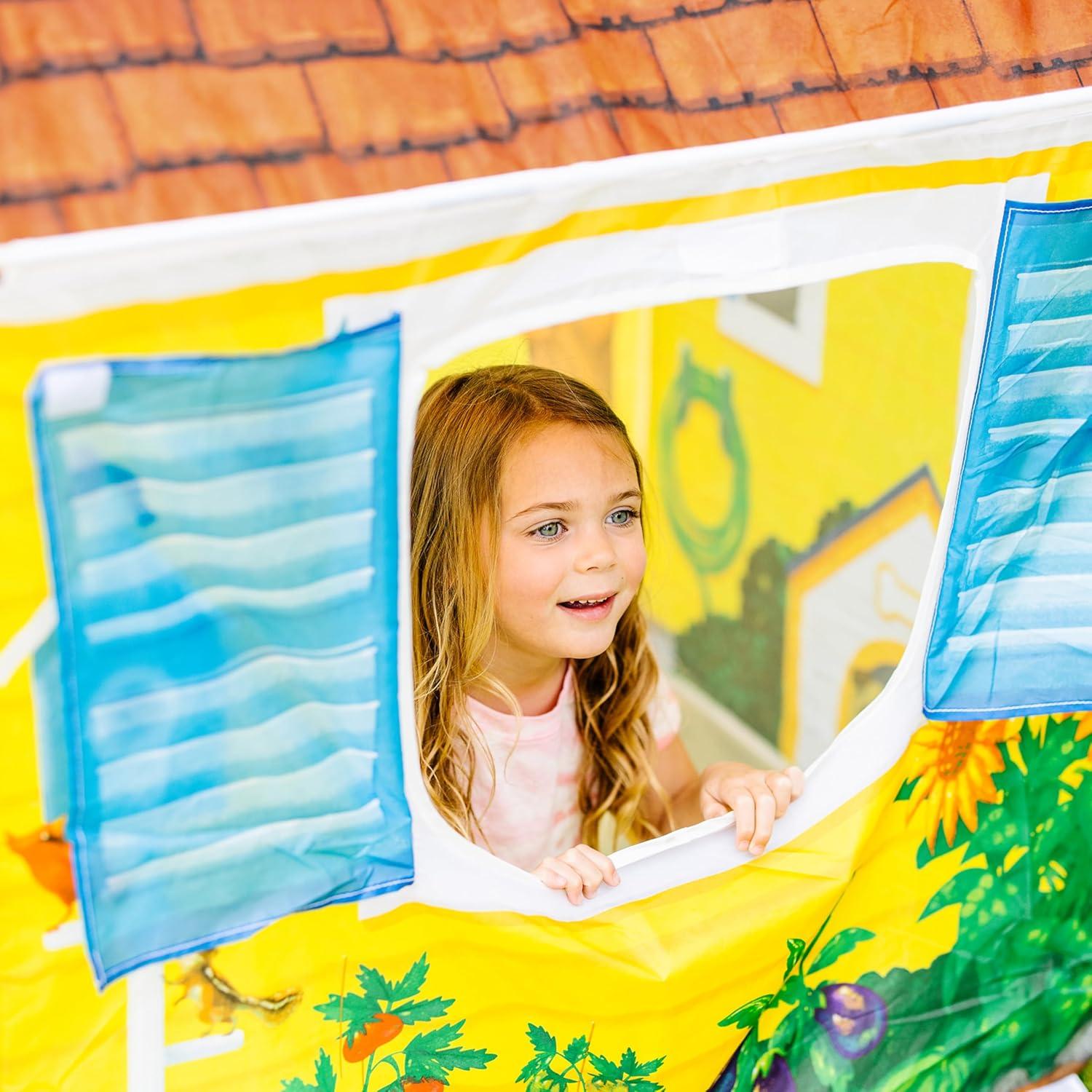 Melissa & Doug Cozy Cottage Fabric Play Tent and Storage Tote