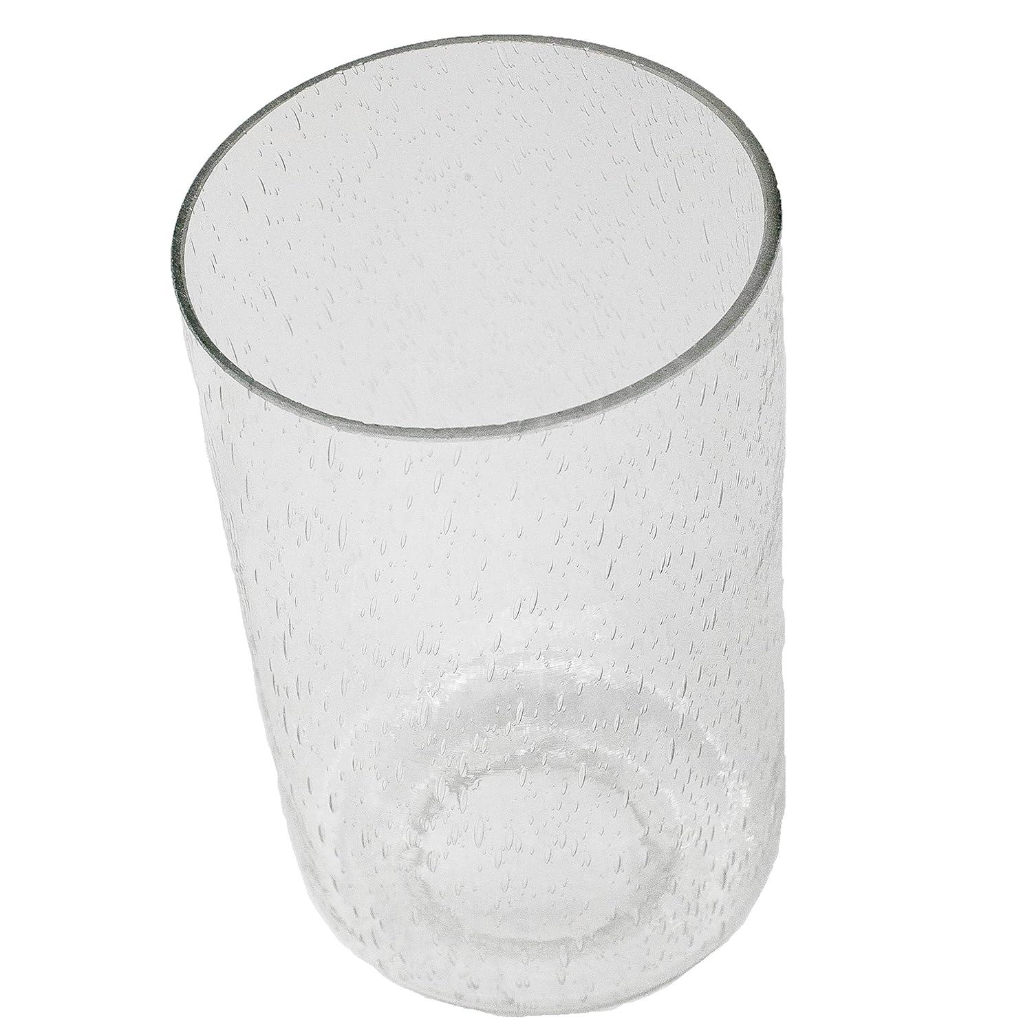 Bubble Seeded Glass Lamp Shade, LEDupdates 3 Packs Clear Cylinder for Light Fixture Glass Replacement