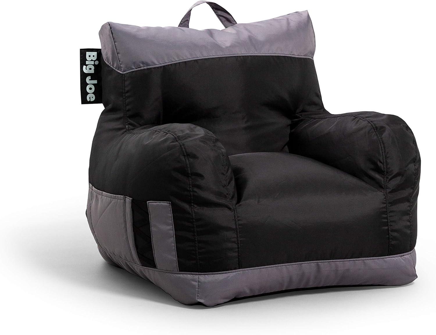 Big Joe Dorm Bean Bag Chair with Drink Holder and Pocket, Durable Polyester Nylon Blend, All Ages