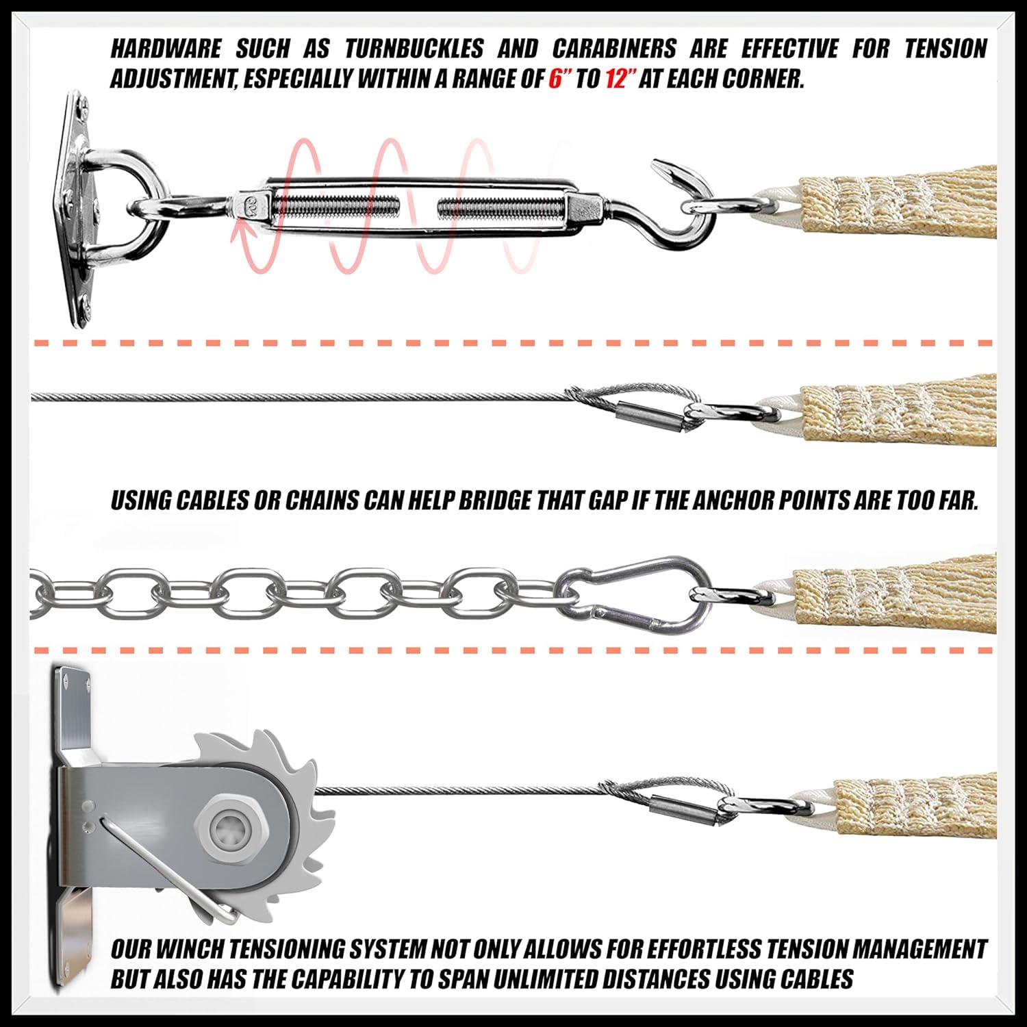 Royal Shade Royal Shade Rectangle Shade Sail With Hardware Kit