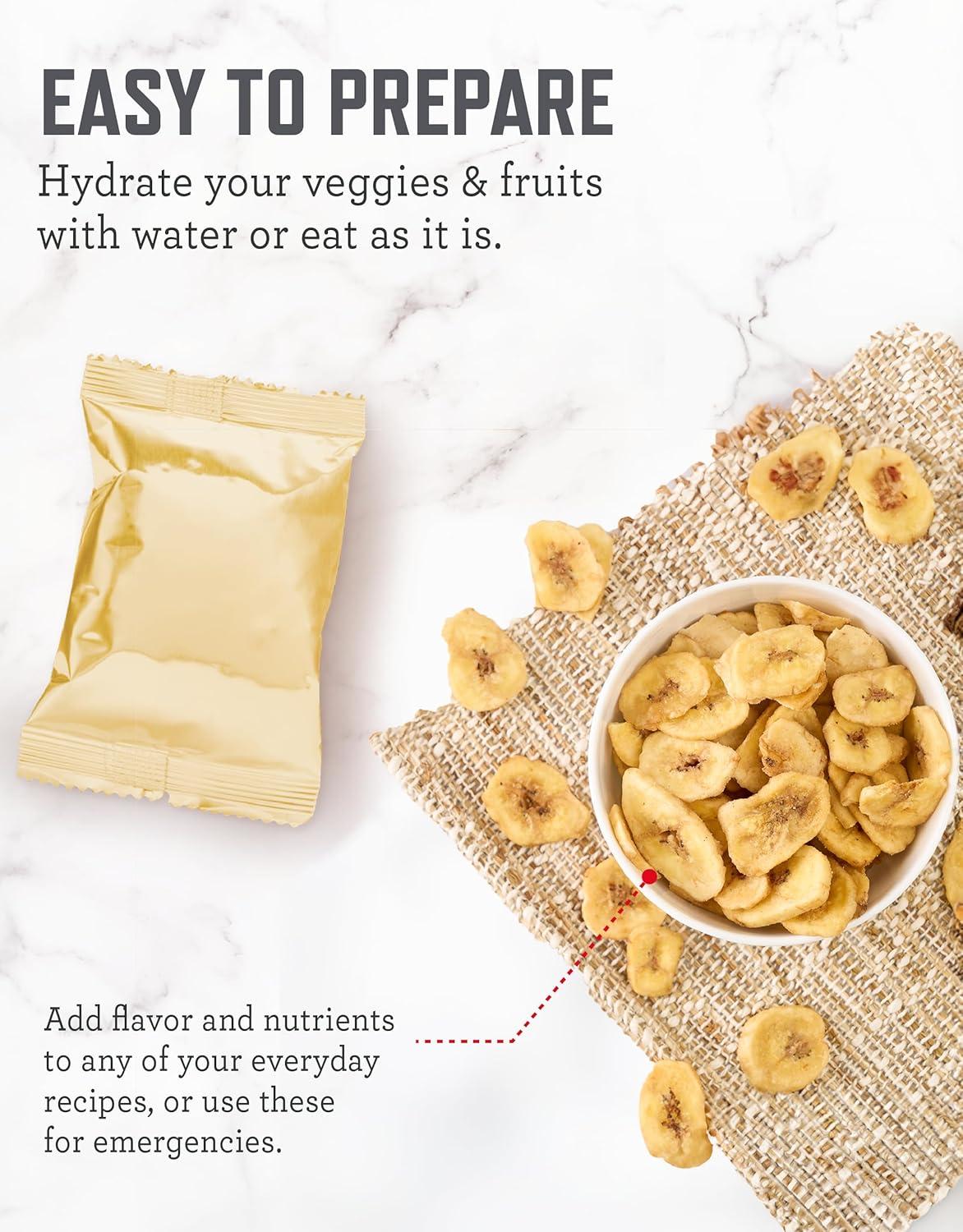 ReadyWise Freeze Dried Fruit & Vegetable Bulk Storage, 104 Servings, Long Term Food for Emergency Preparedness, 25-Year