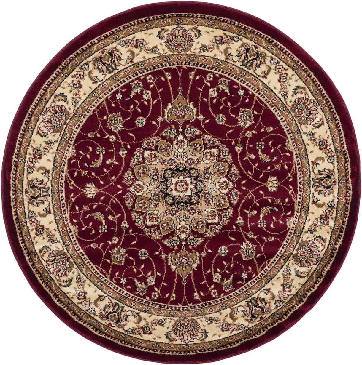 Lyndhurst LNH329 Power Loomed Area Rug - Red/Ivory - 5'3"x7'6" - Safavieh