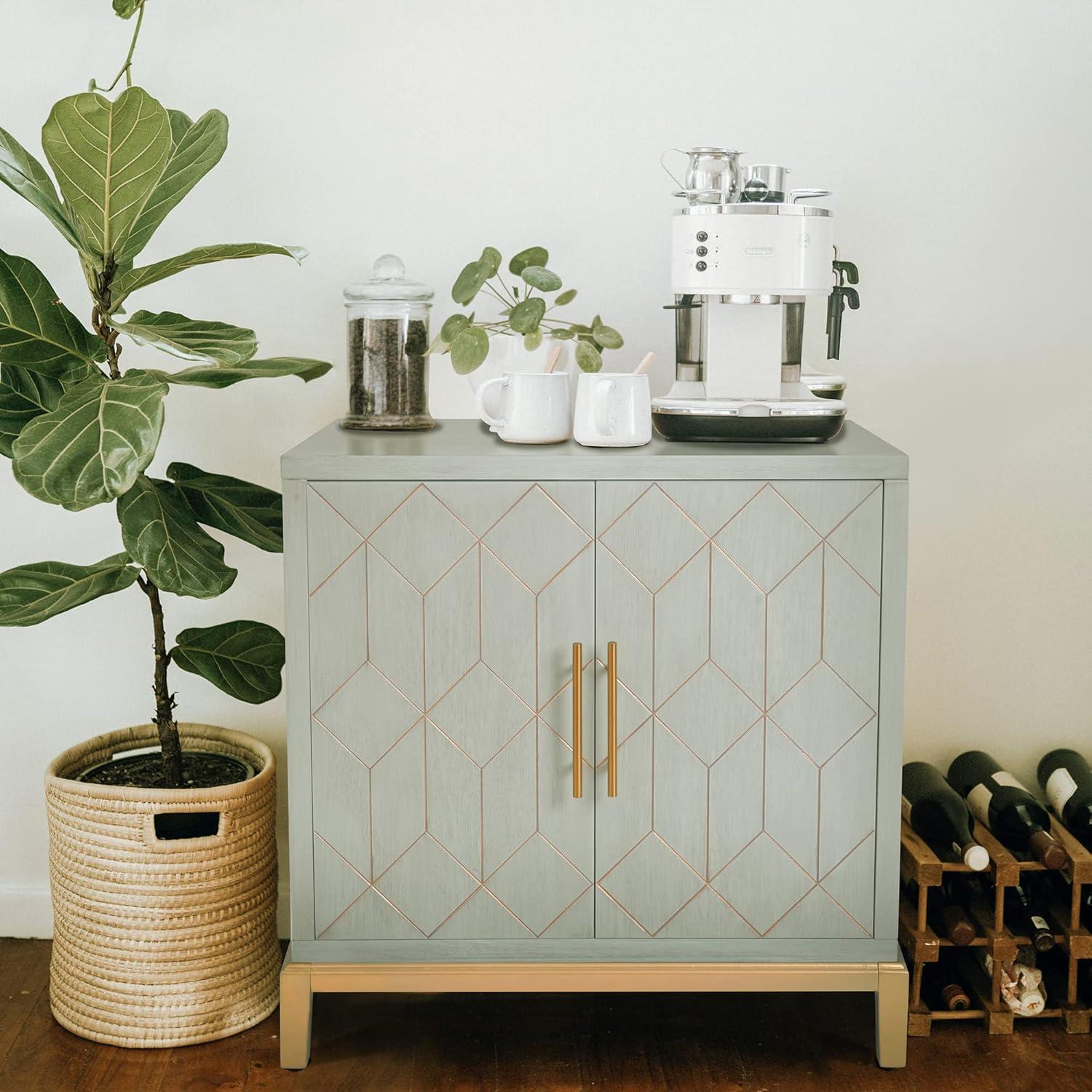 Everly Quinn Cabinet with 2 Doors, Storage Cabinet Sideboard