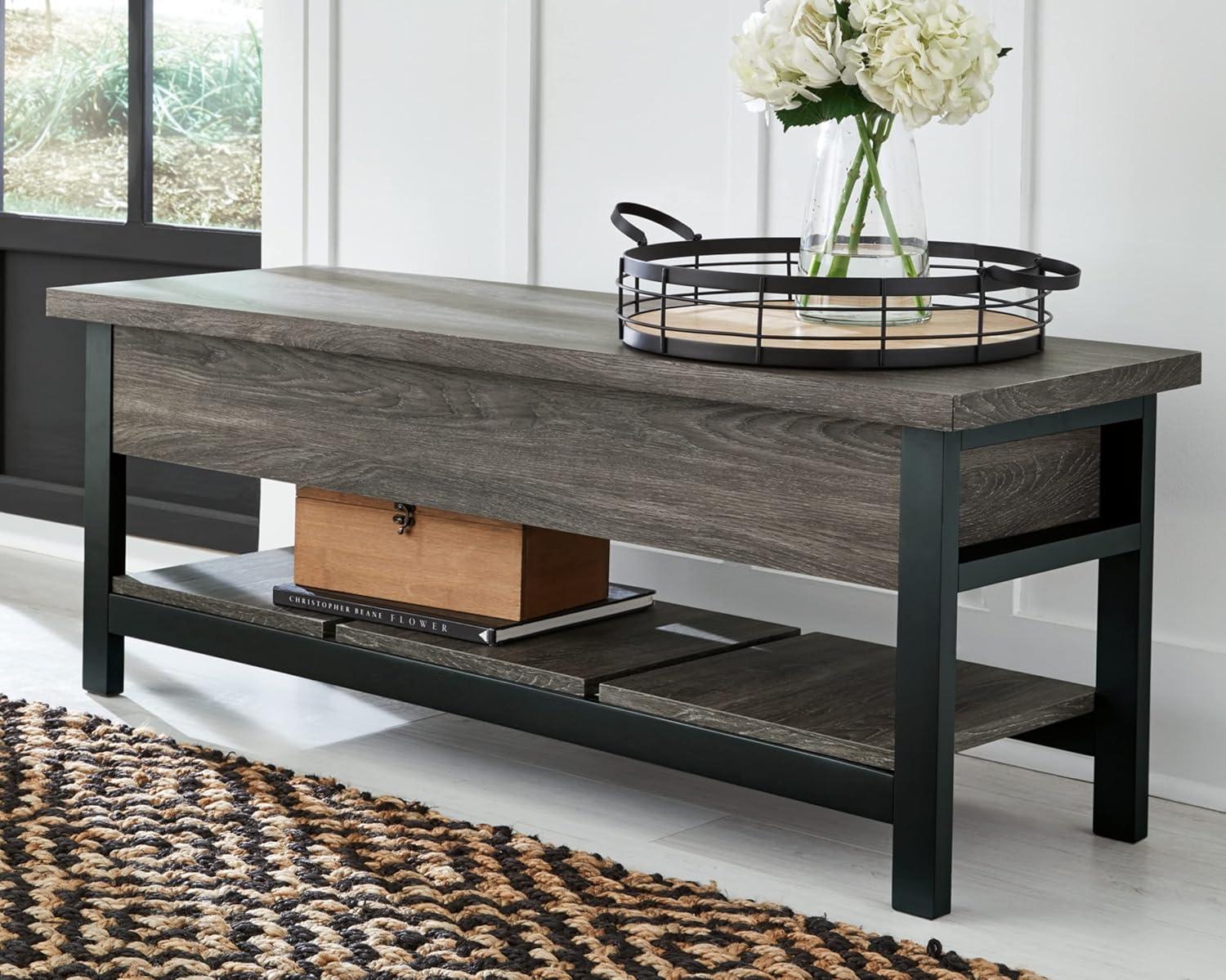 Signature Design by Ashley Casual Rhyson Storage Bench, Brown