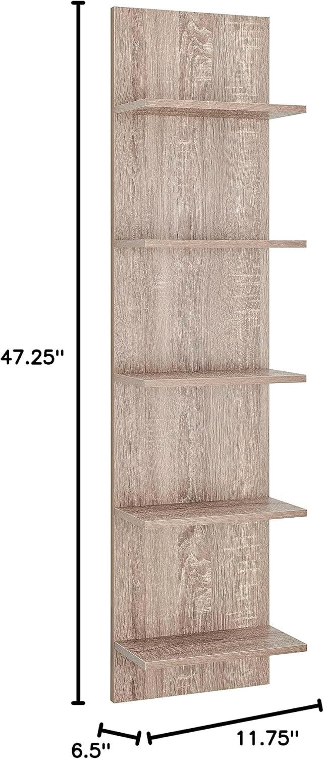 47" x 11.7" Wide Vertical Column Wall Shelf - Danya B.