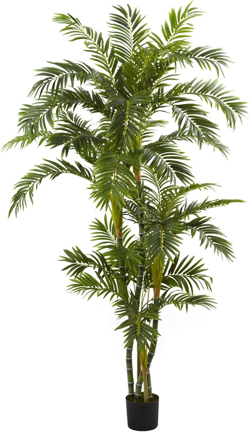 Nearly Natural 6-ft Curvy Parlor Palm Silk Tree