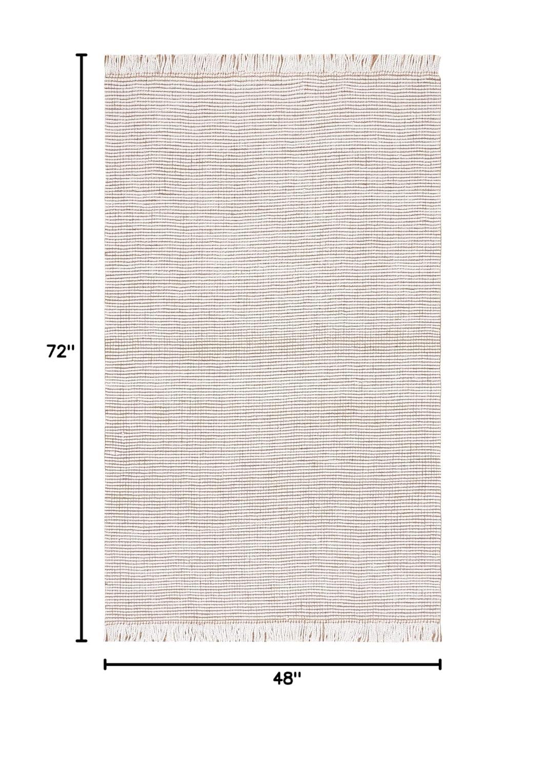 Natural Fiber NF826 Hand Woven Indoor Area Rug - Ivory/Natural - 4'x6' - Safavieh