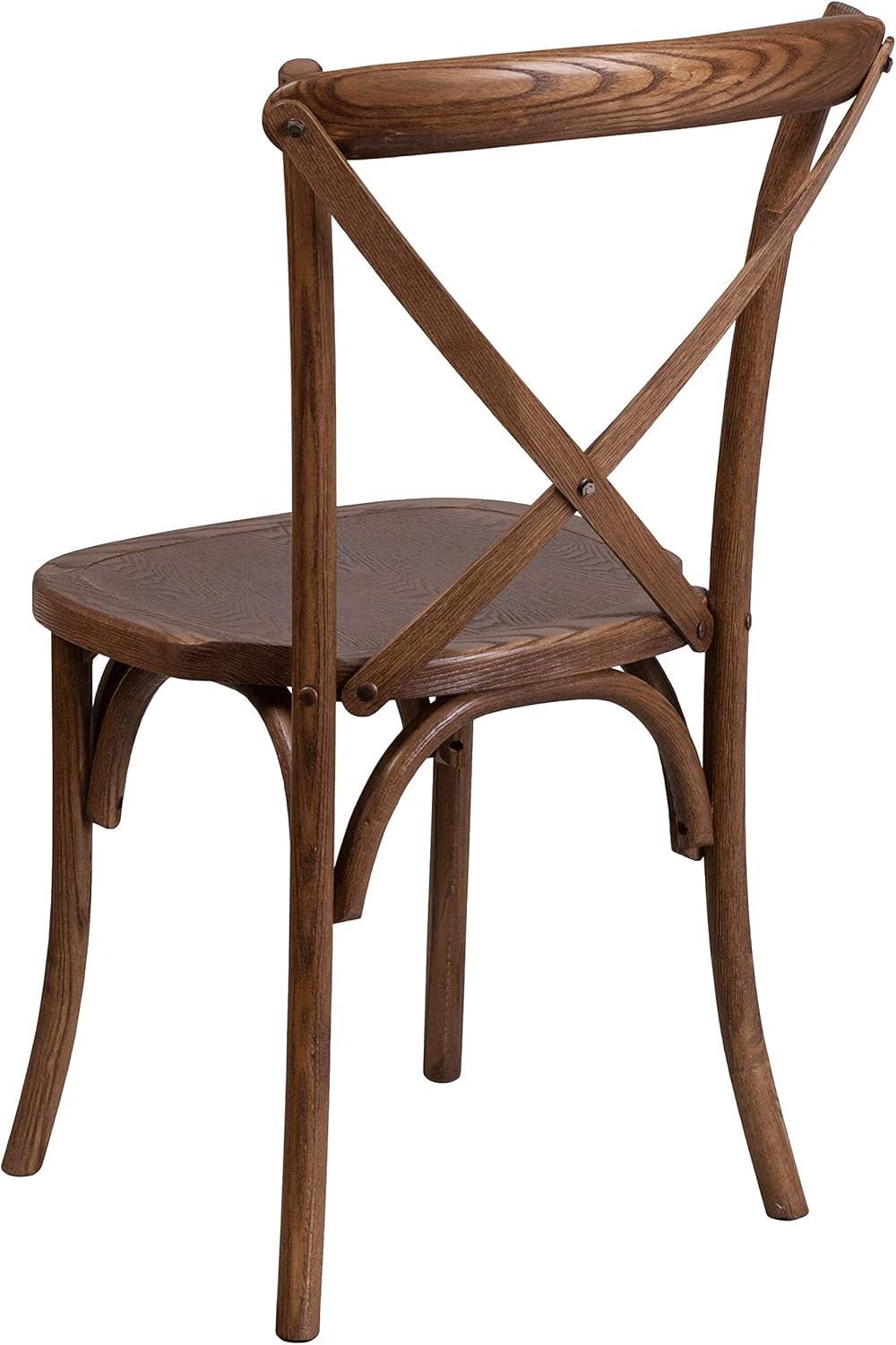 Emma and Oliver Stackable Wood Cross Back Dining Chair