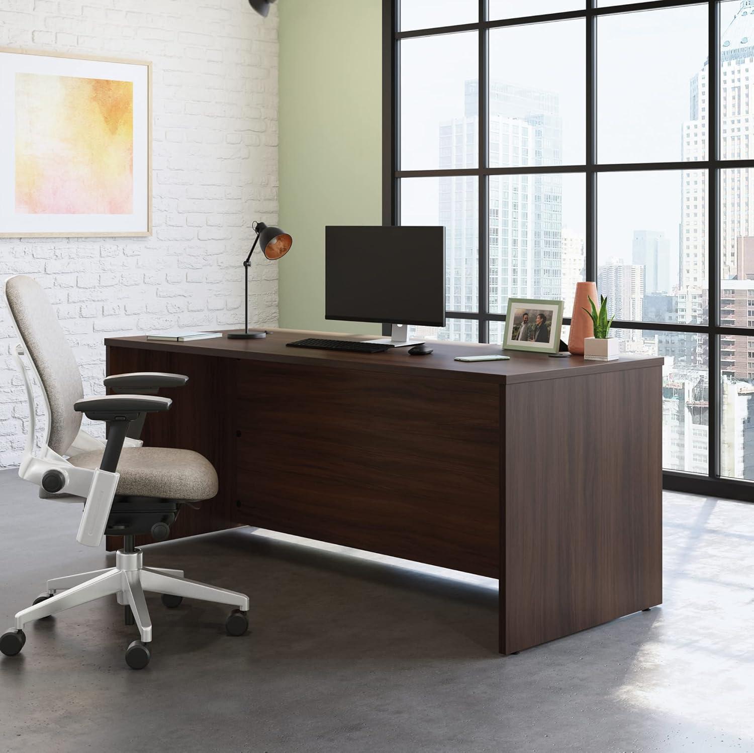 Noble Elm Executive Desk with Power Outlet