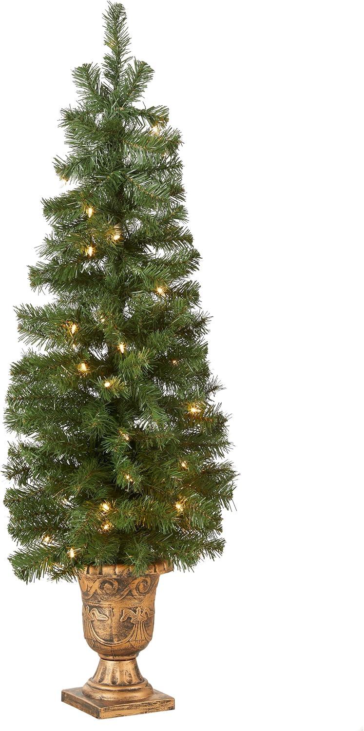 4' Prelit Pencil Montclair Spruce Artificial Christmas Tree Clear Lights - National Tree Company