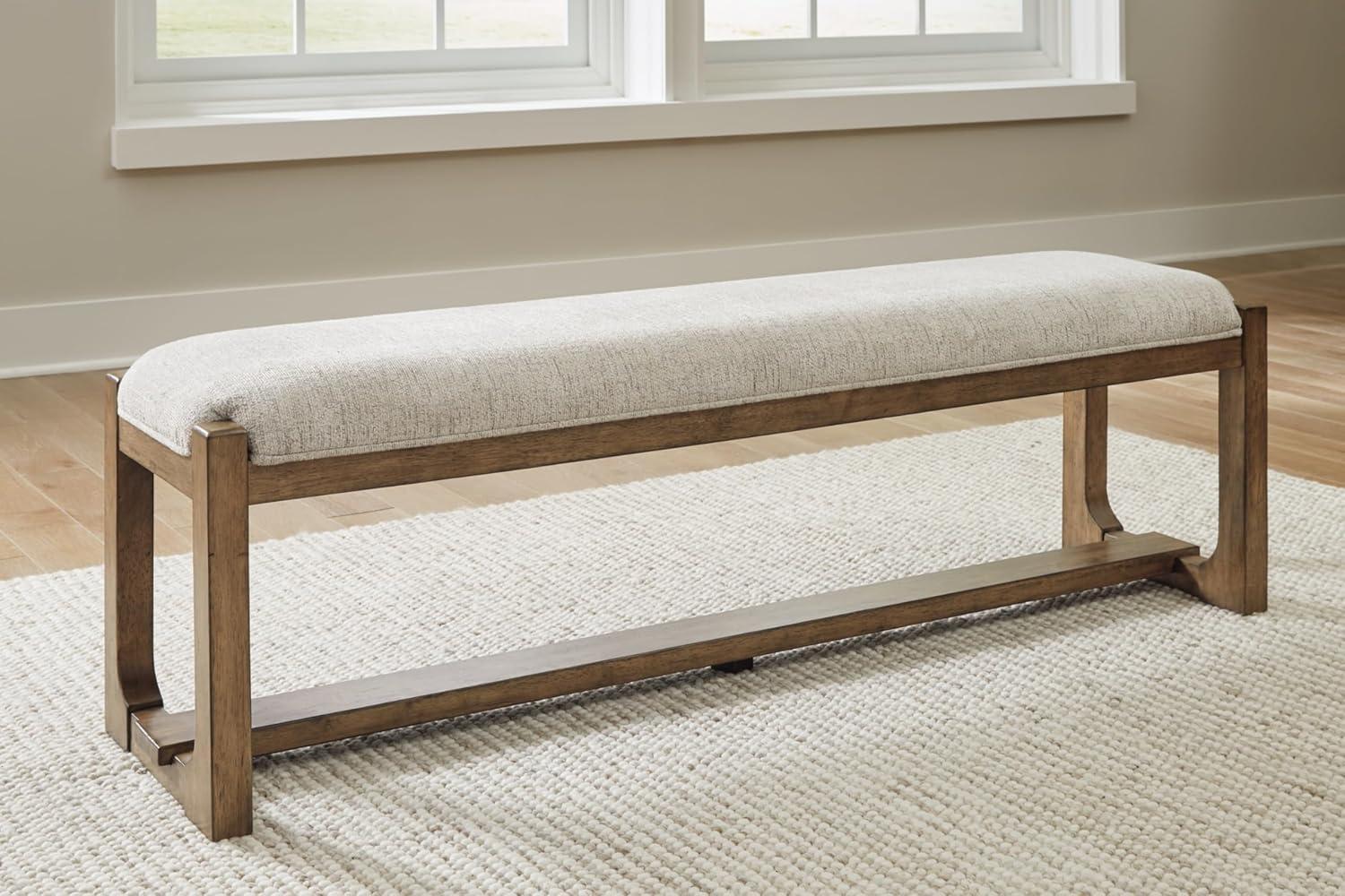 Signature Design by Ashley Cabalynn Farmhouse 63" Dining Bench, Light Brown