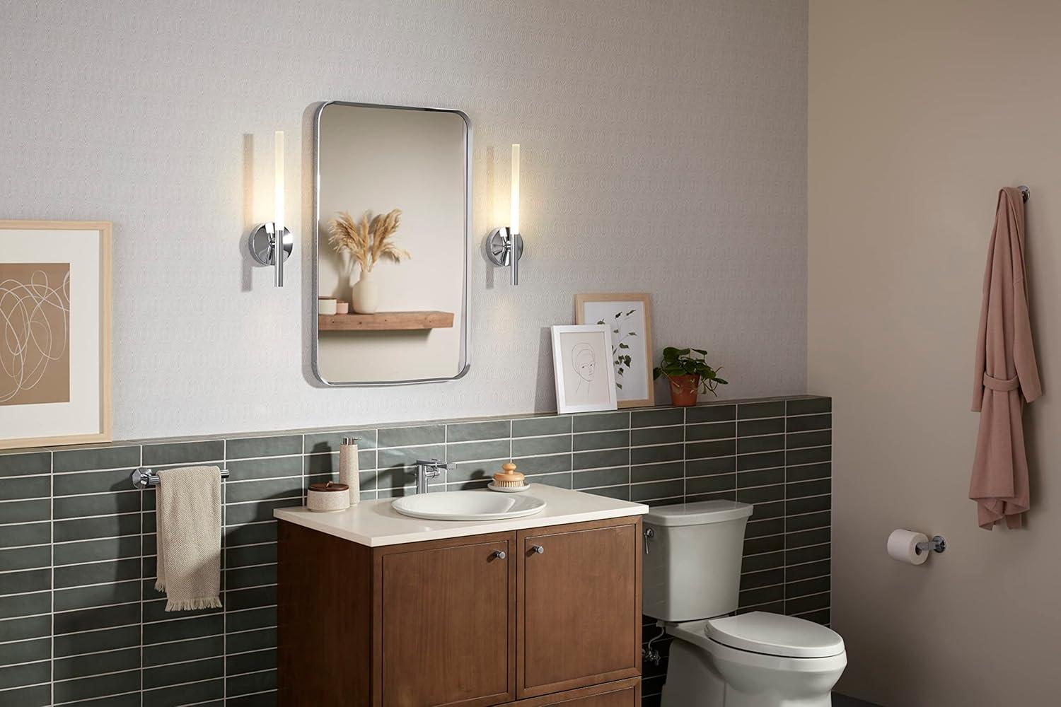 KOHLER Essential Rectangular Wall Mirror, Bathroom / Vanity Mirror with Frame