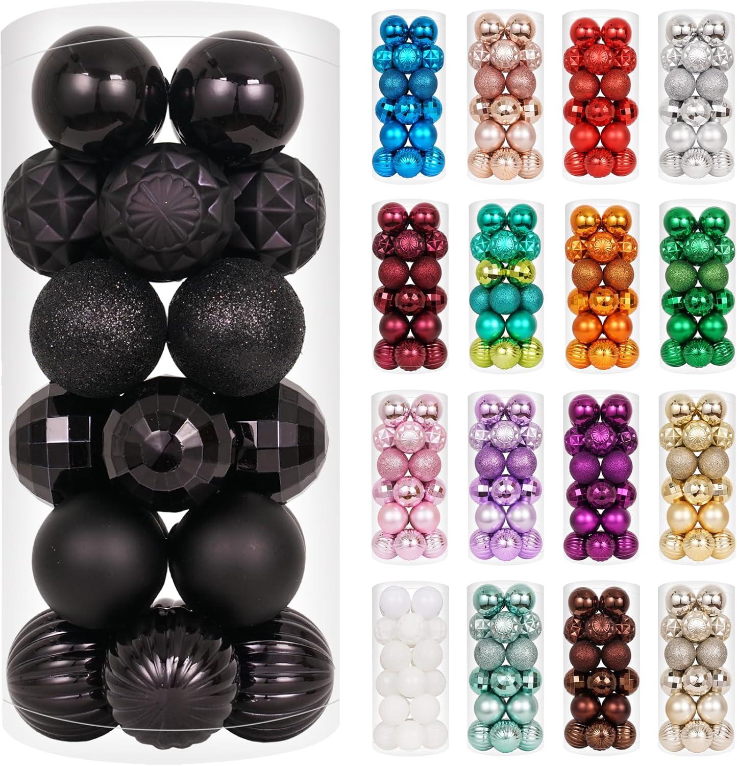XmasExp 16ct Christmas Balls Ornaments - Shatterproof Large Hanging Ball Decorative Xmas Balls for Halloween Decorations Holiday Wedding Party Xmas Tree Decoration(3.15"/80mm, Light Purple)
