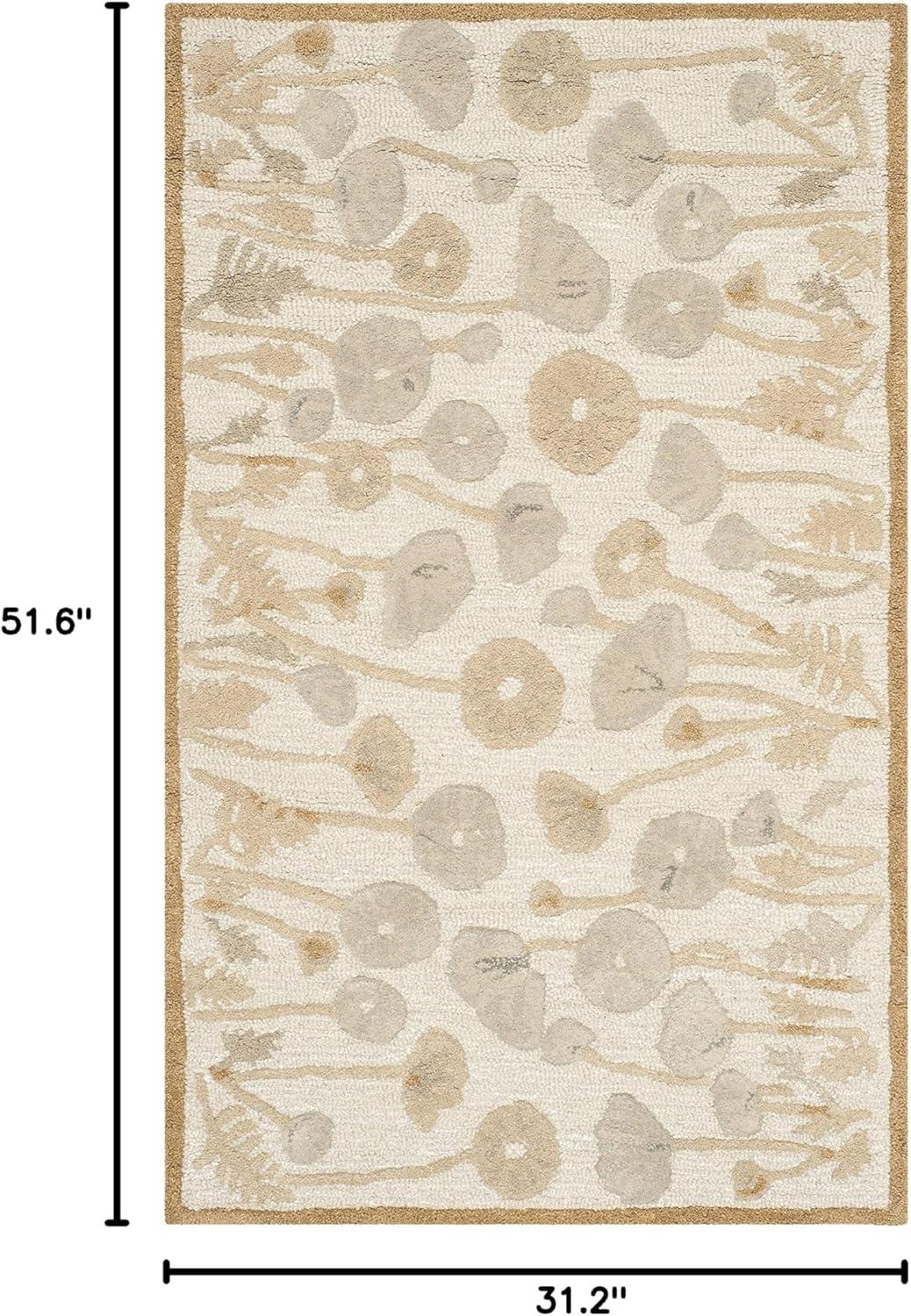 Martha Stewart Poppy Glossary - MSR3627 - Indoor Hand Tufted Runners - Nutshell/Brown - 2'6"x4'3"