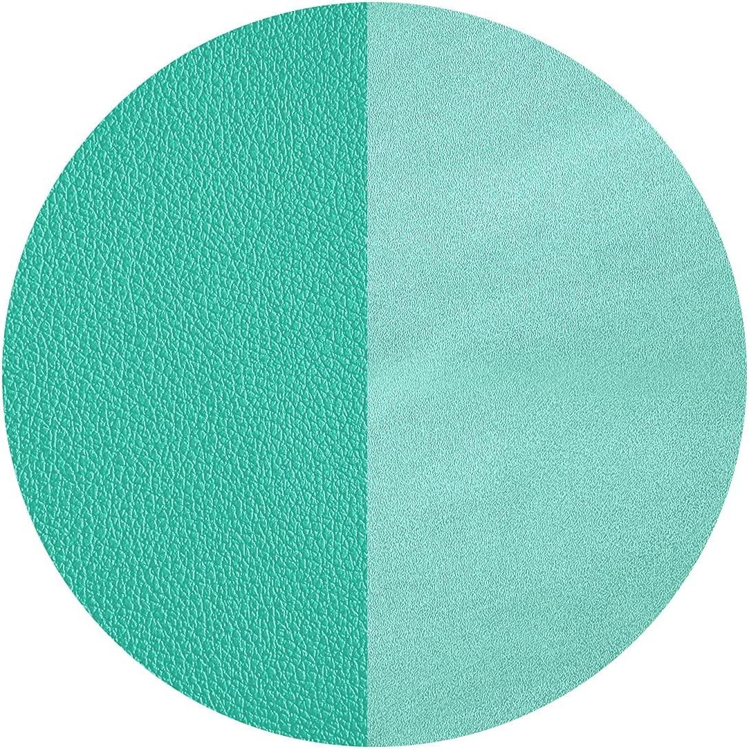 FTC PU Leather Desk Pad and Blotter, Non-Slip Flannelette Base, Stitched, Mouse and Writing Mat - 31.5” x 15.75” Turquoise