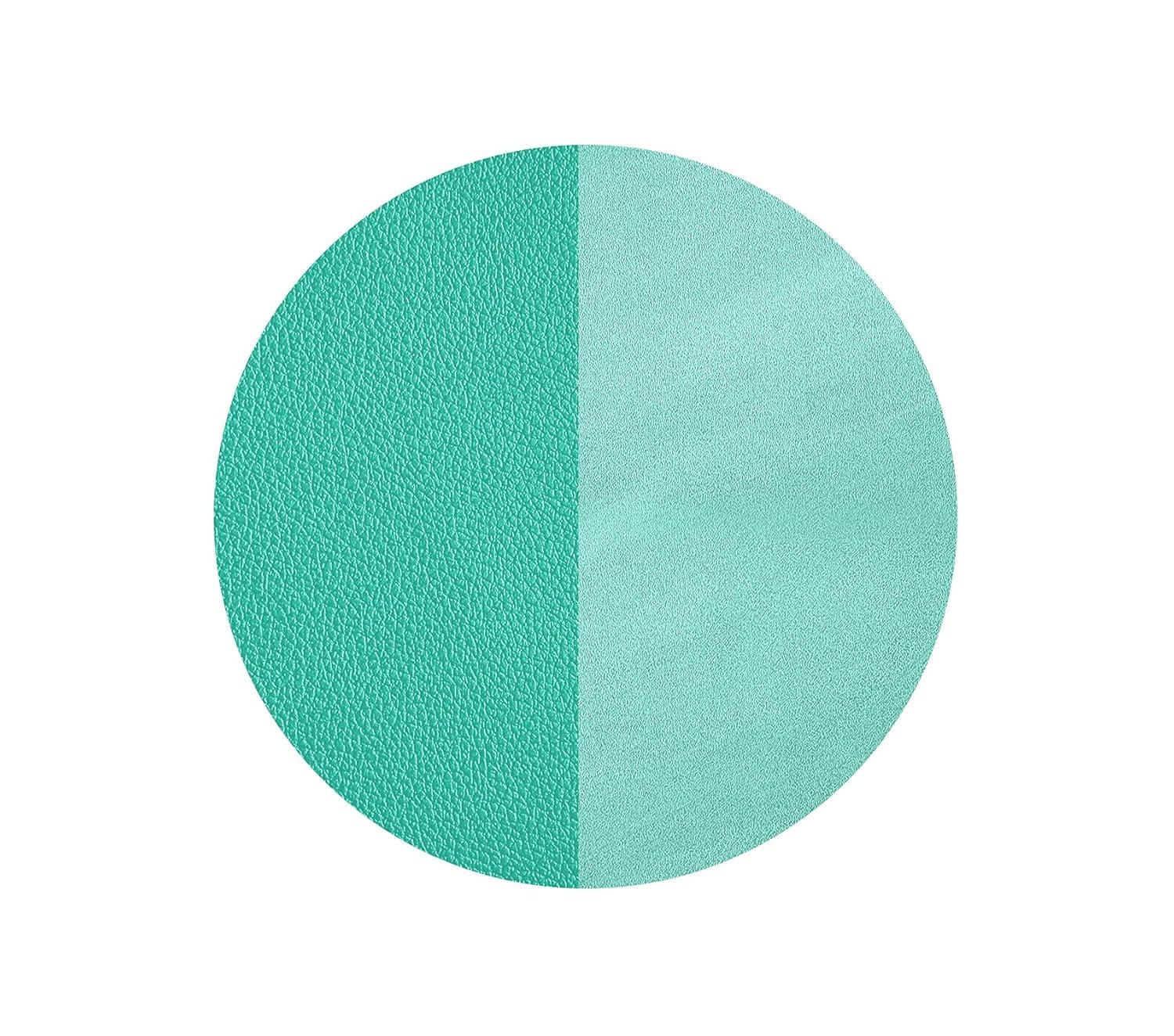 FTC PU Leather Desk Pad and Blotter, Non-Slip Flannelette Base, Stitched, Mouse and Writing Mat - 31.5” x 15.75” Turquoise