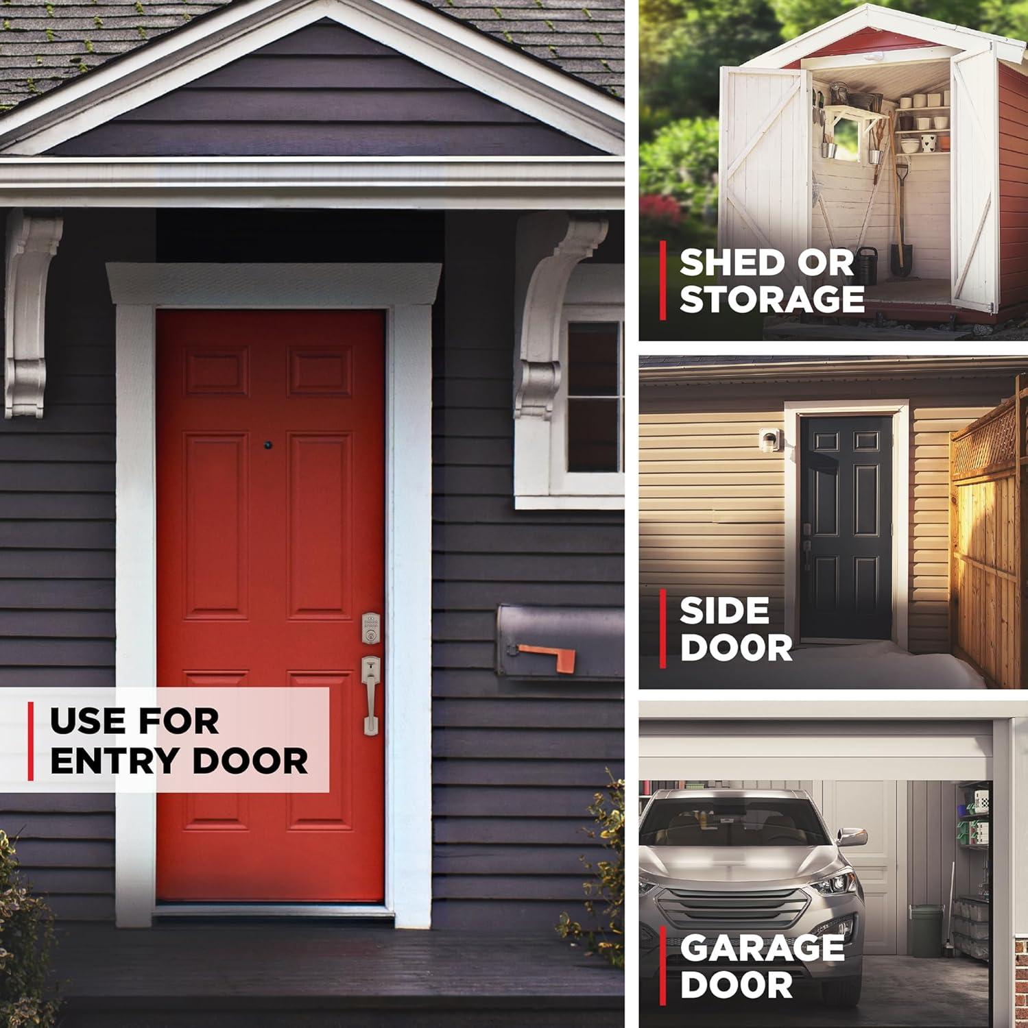 Kwikset SmartCode 260 Keyless Entry Electronic Keypad Deadbolt Door Lock with Auto-Lock, Custom User Codes, Advanced Security in Satin Nickel Traditional