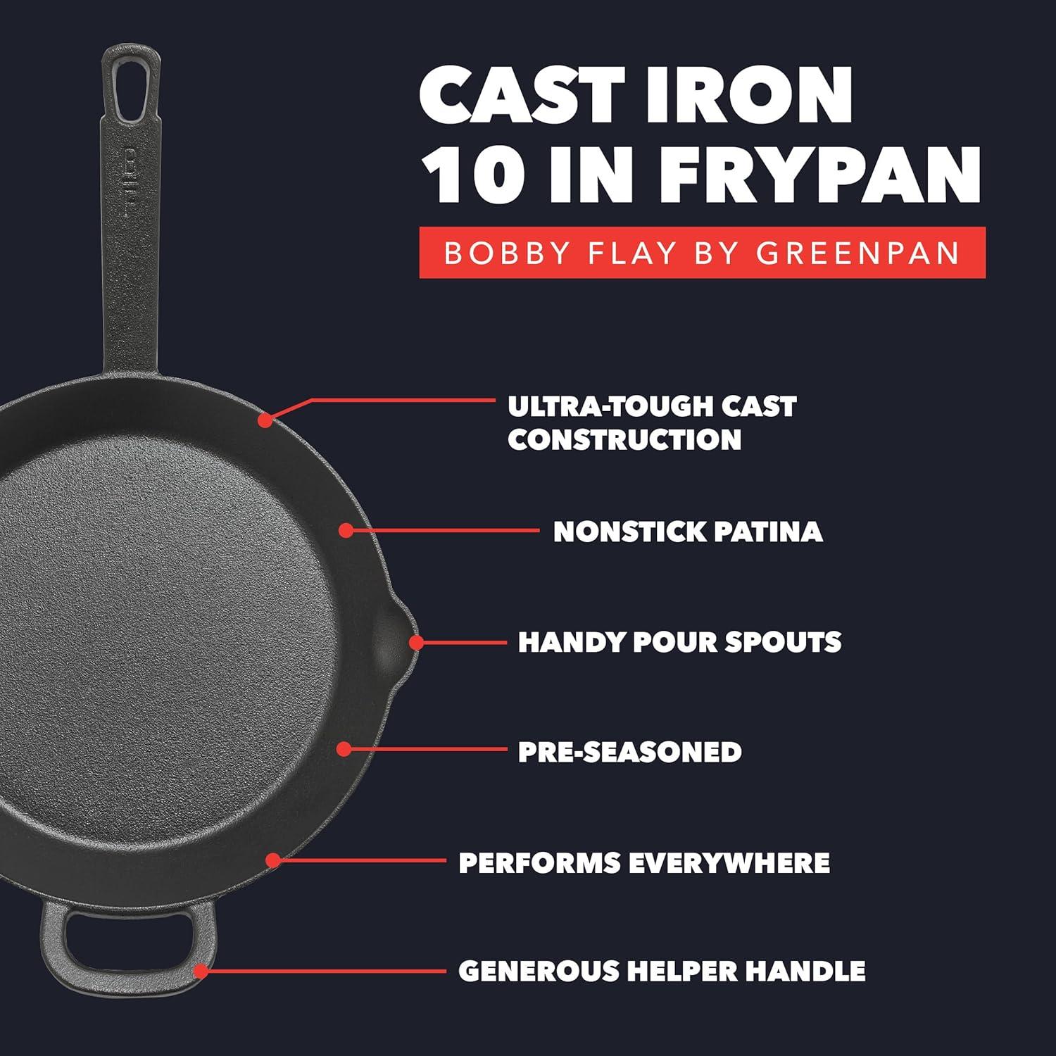 Bobby Flay by GreenPan 10” Cast Iron Frypan