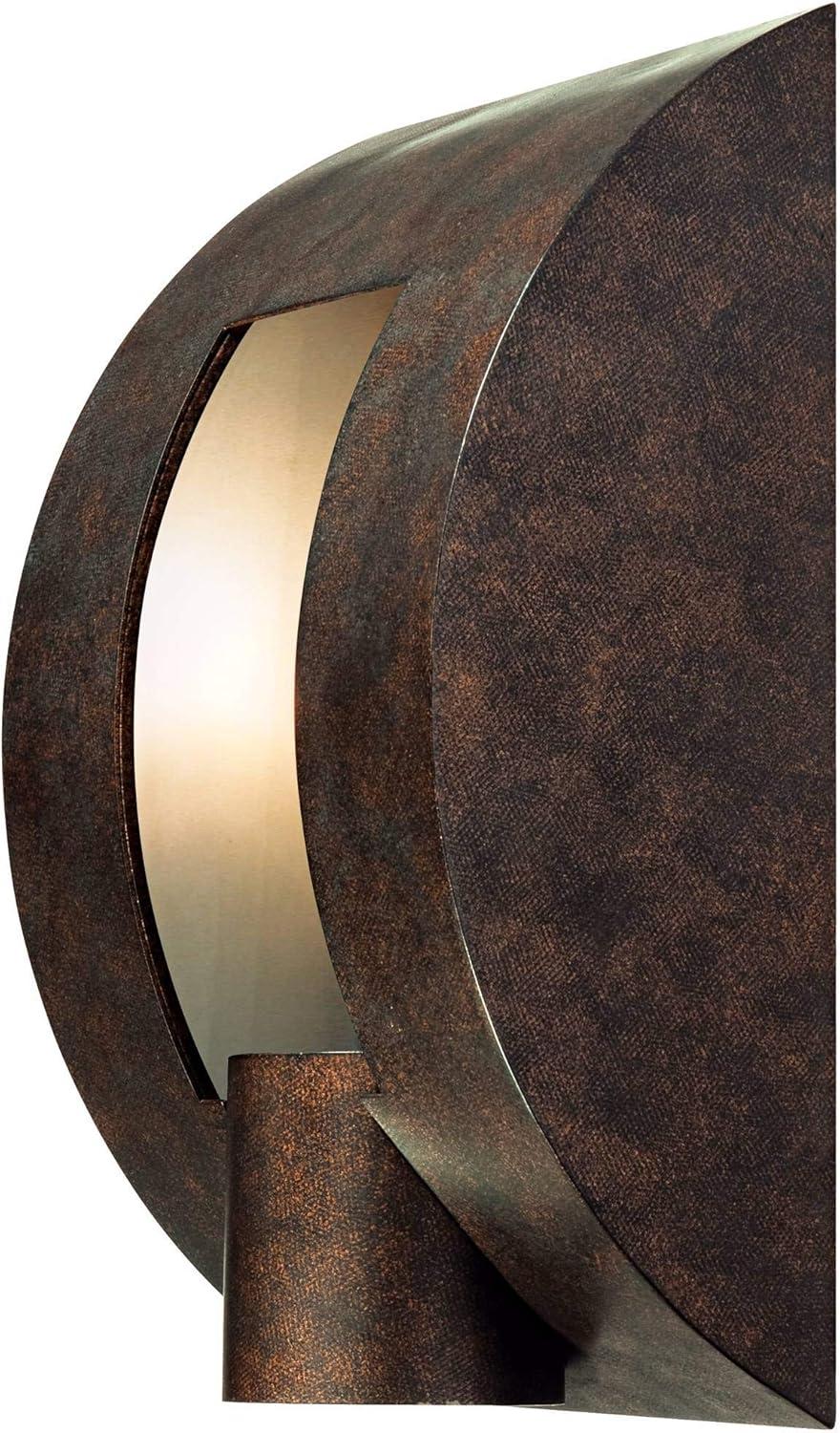 Franklin Iron Works Modern Outdoor Wall Light 12 inch Exterior Bronze Fixture Downlight for House Patio Porch Deck