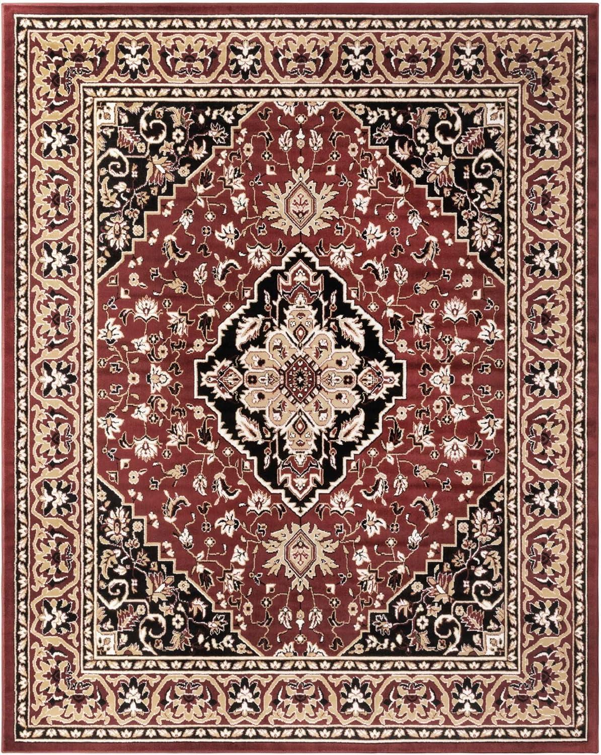 Superior Glendale Oriental Medallion Indoor Area Rug, 6'x9', Red
