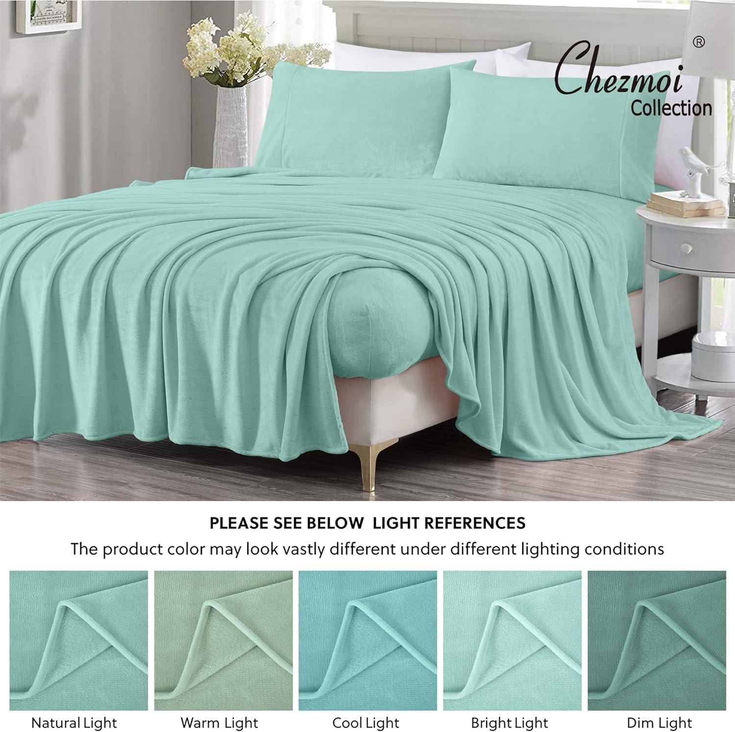 Chezmoi Collection Washed Microfiber Line Stitch Embroidery Quilt Set