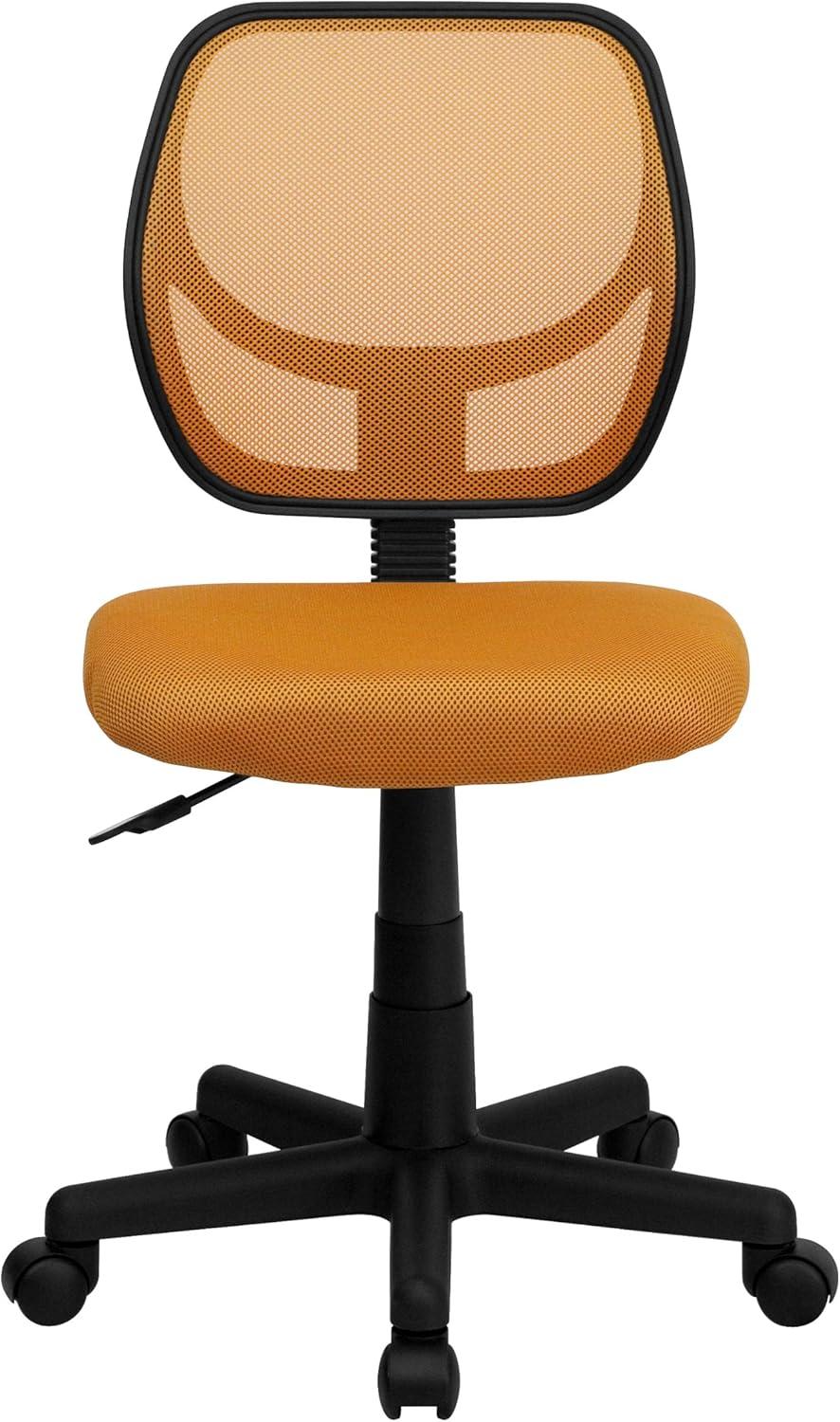 Lively Low Back Orange Mesh Swivel Task Chair