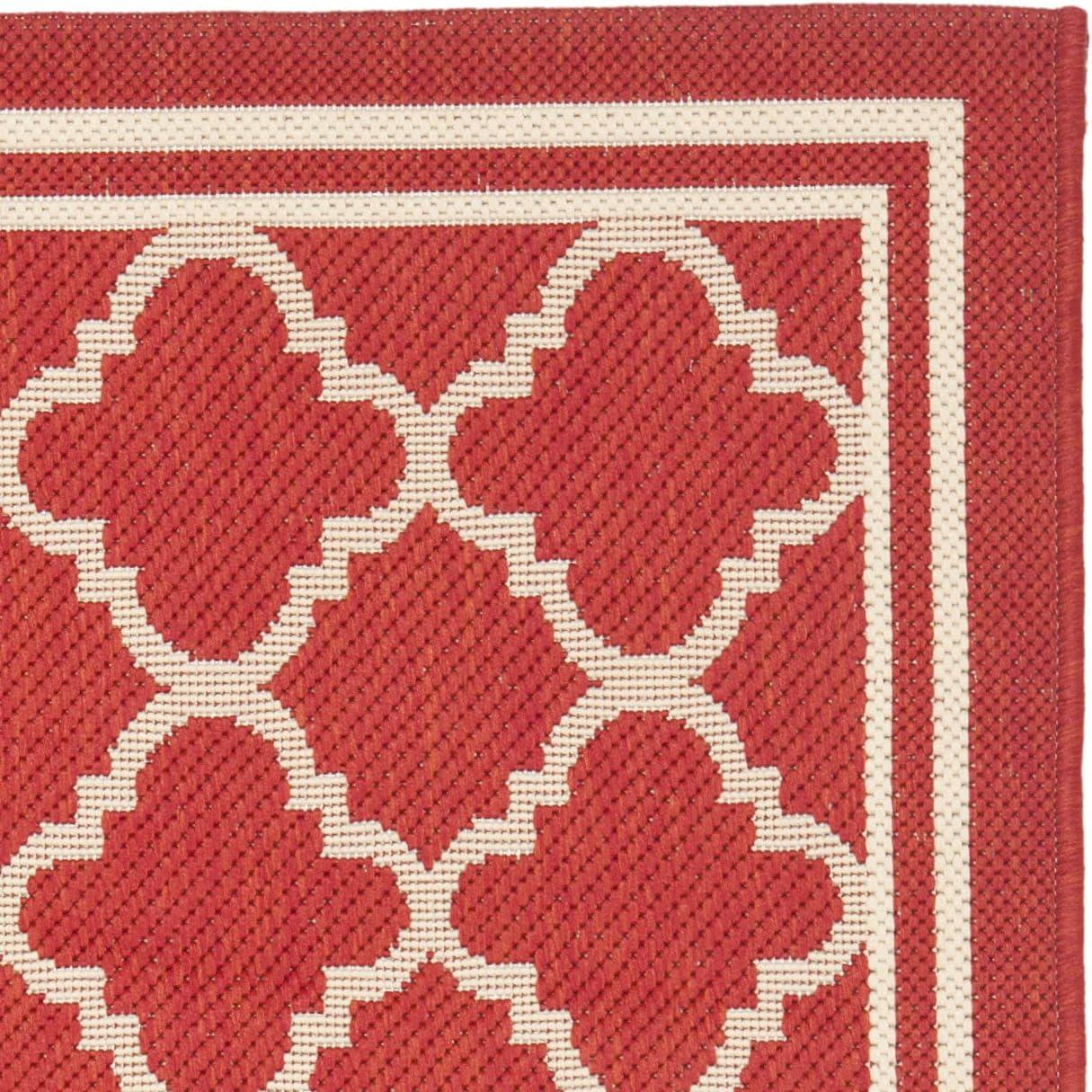 Red Bone Courtyard 31'' x 60'' Flat Woven Synthetic Area Rug