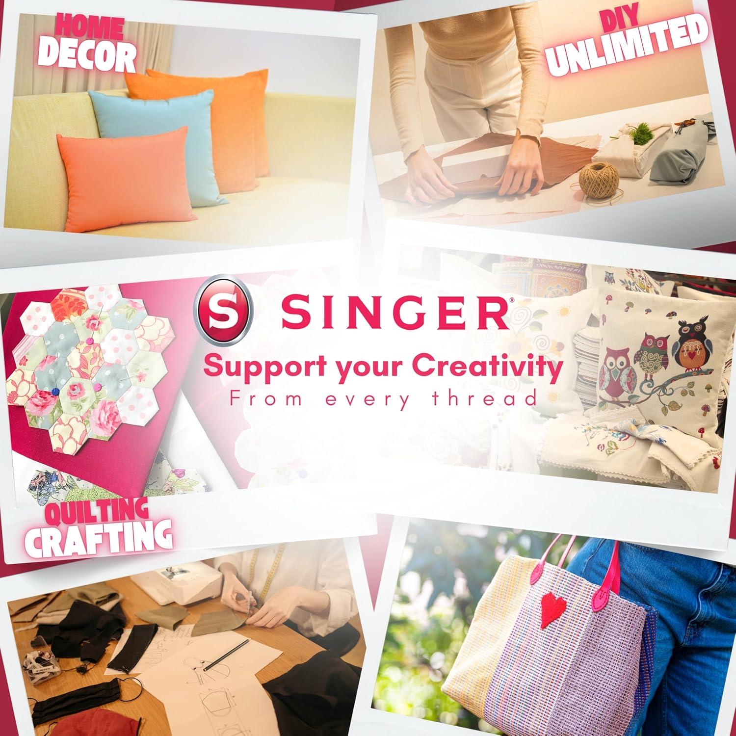 Singer Fabric, 100% Cotton, Sewing & Crafting, 44" Wide, Modern Daisy Stripes, Cut by Yard