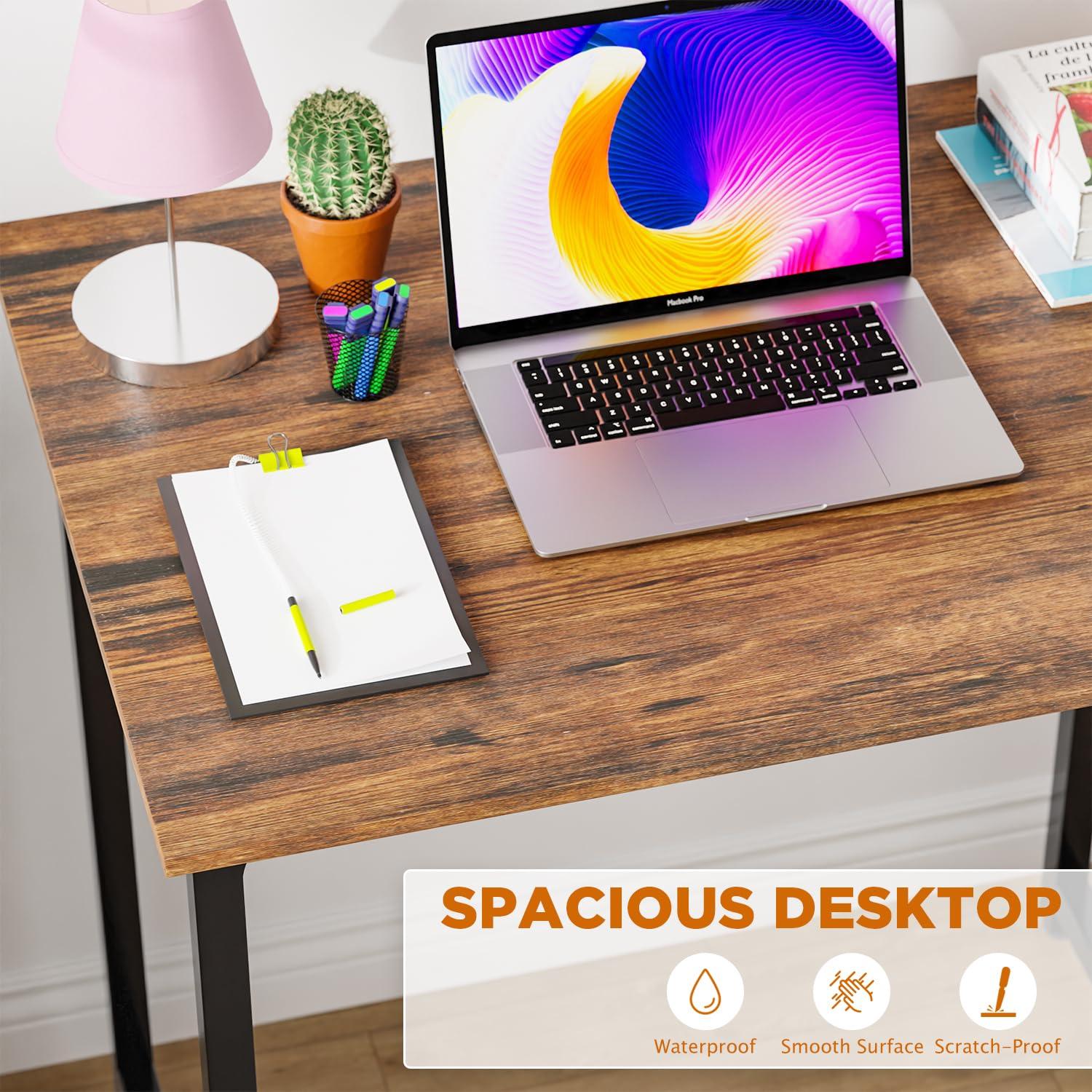 MarketLane 32/39/47 inch Computer Desk Study Writing Table, Adjustable feet, Modern Furniture for Home Office，Brown，32 inch,1pc