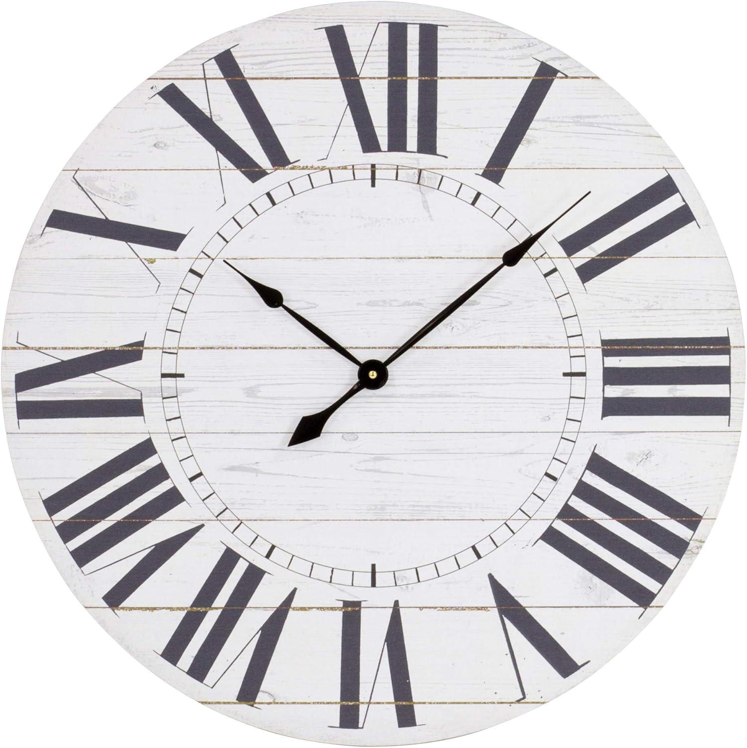 Aspire Home Accents 5865 Estelle 23" Diameter Wood Analog Clock