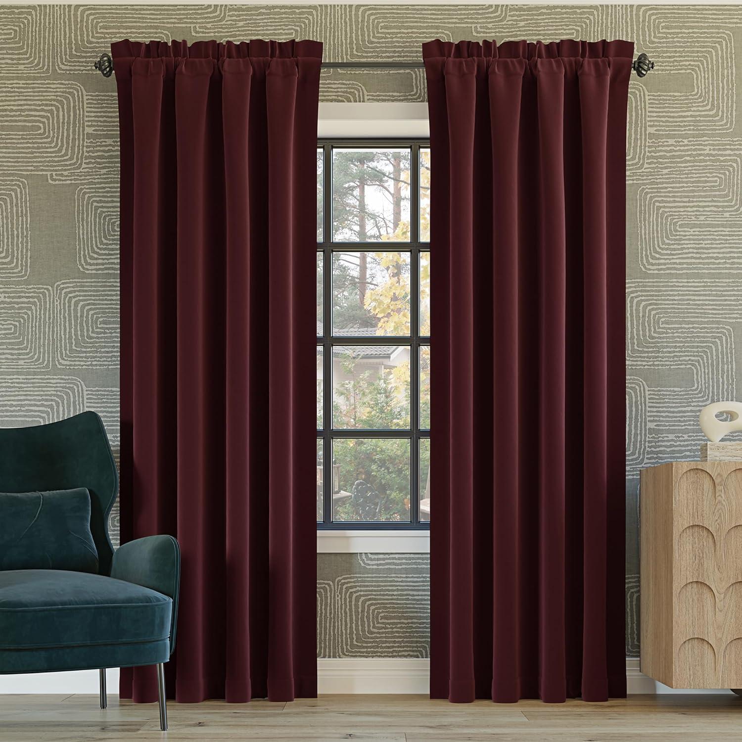 Sun Zero Blackout Oslo Theater Grade Rod Pocket Curtain Panel