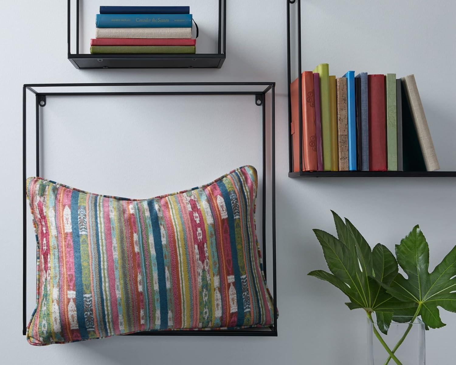 Signature Design by Ashley Orensburgh Bohemian Rectangular Polyester Pillow with Stripe Design, 23 x 16"