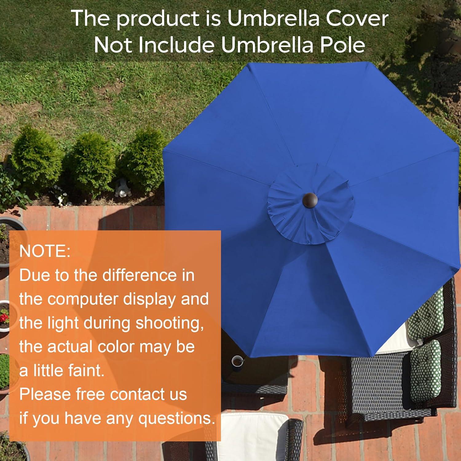 Arlmont & Co. Caeleb Fabric Replacement Cover 8 Ribs Market Patio Umbrella Cover