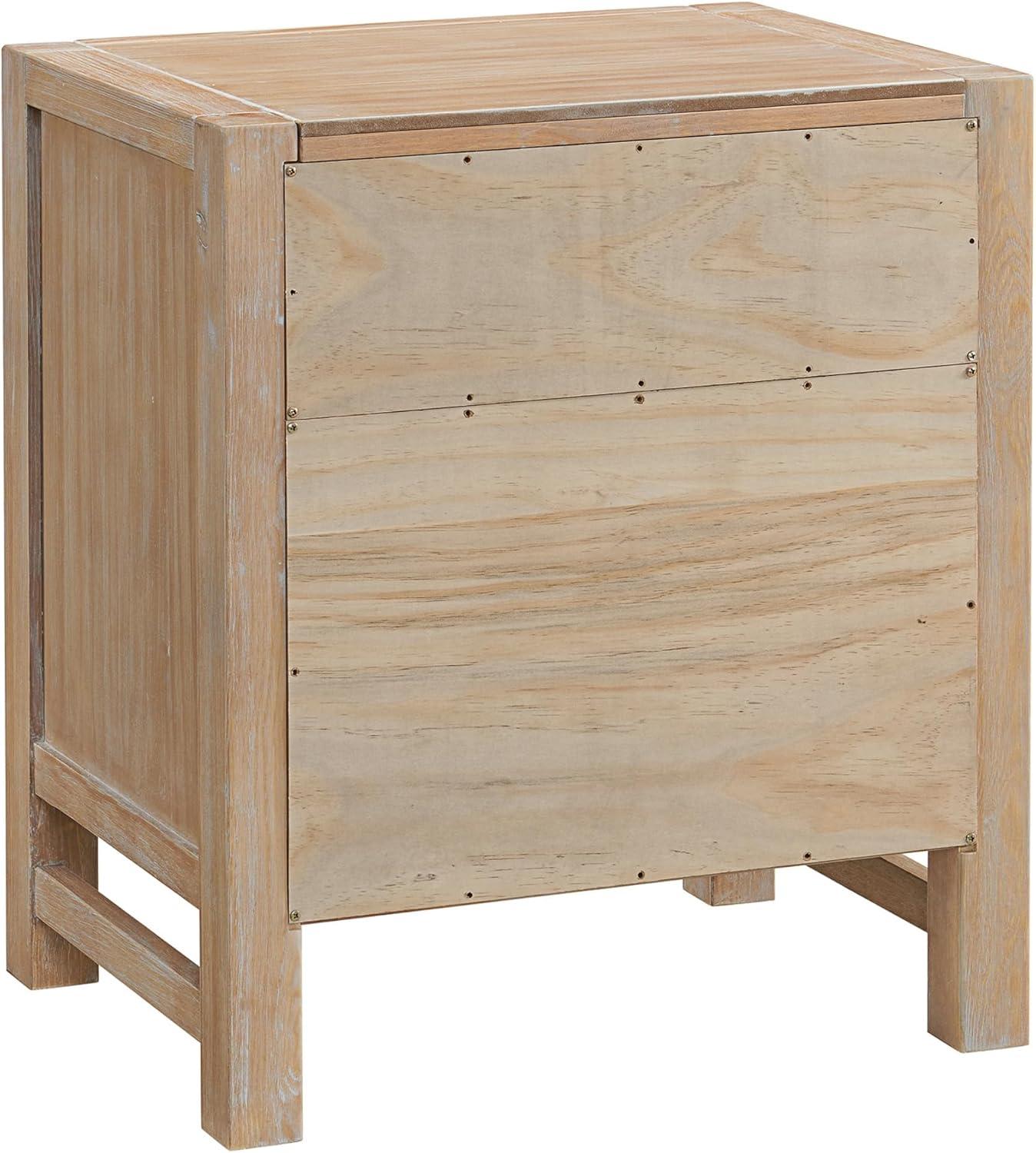 Arden 2-Drawer Wood Nightstand, 25 in. H Bedside Table with Oil Rubbed Bronze Drawer Pulls & Metal Drawers Glides, Perfect for Modern Rustic Bedroom Sets, Solid, Durable Pine Wood