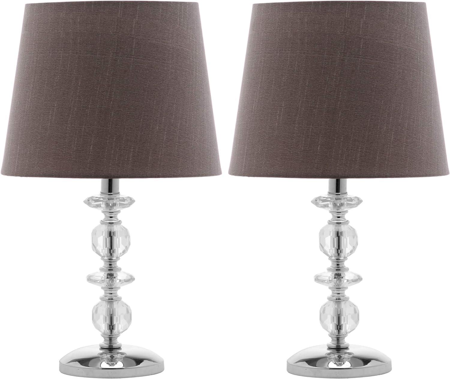 Derry 15 Inch H Stacked Crystal Lamp (Set of 2) - Safavieh