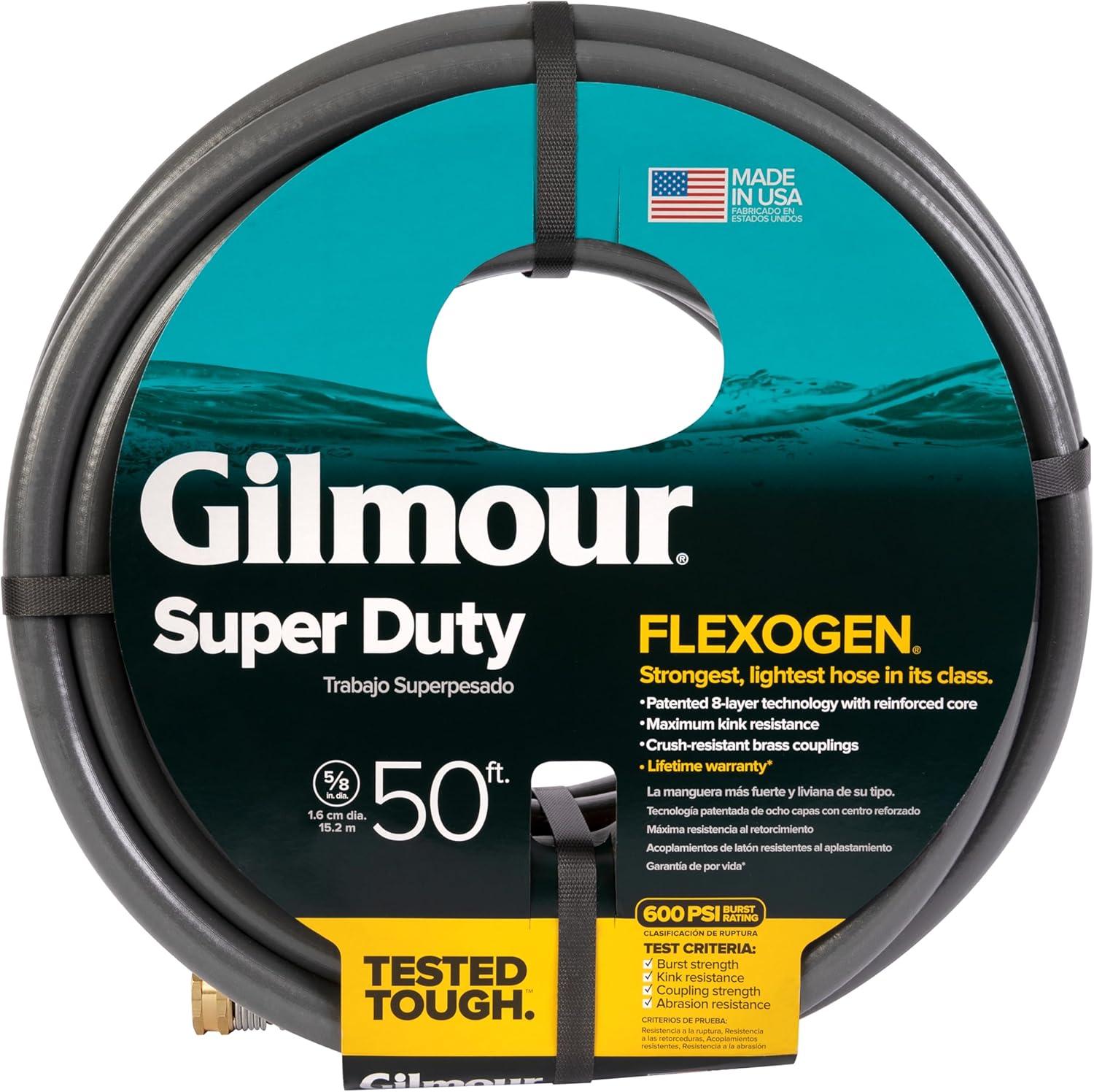 Gilmour 874501-1001 Flexogen Super Duty Garden Hose, 5/8" x 50'
