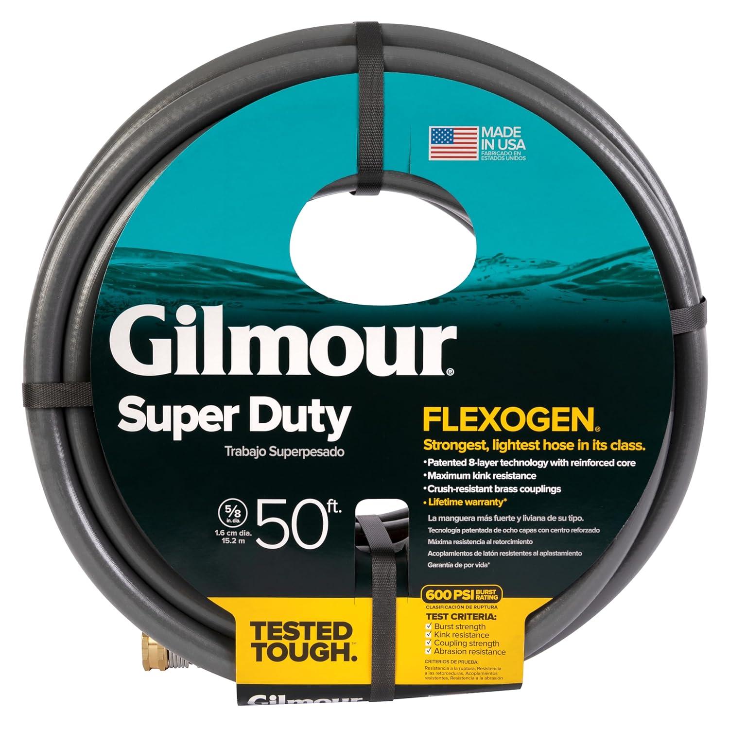 Gilmour 874501-1001 Flexogen Super Duty Garden Hose, 5/8" x 50'