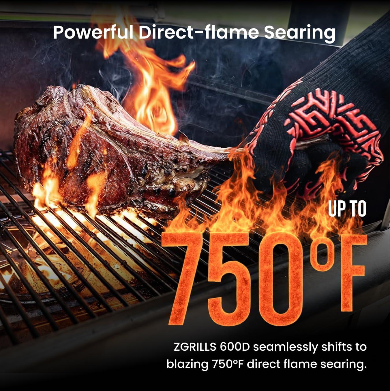 Z GRILLS Upgraded Wood Pellet Grill with PID Controller, 8-in-1, 572 sq in Cooking Area