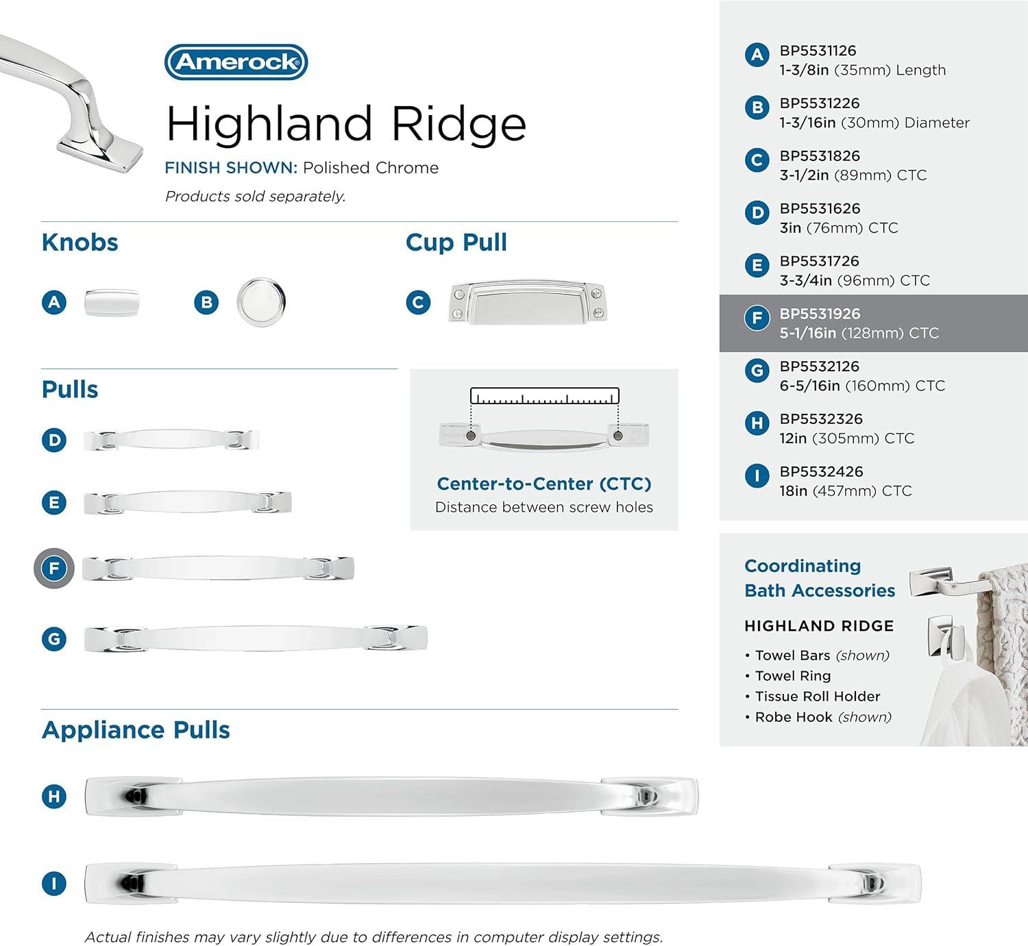 Amerock Highland Ridge Cabinet or Drawer Pull