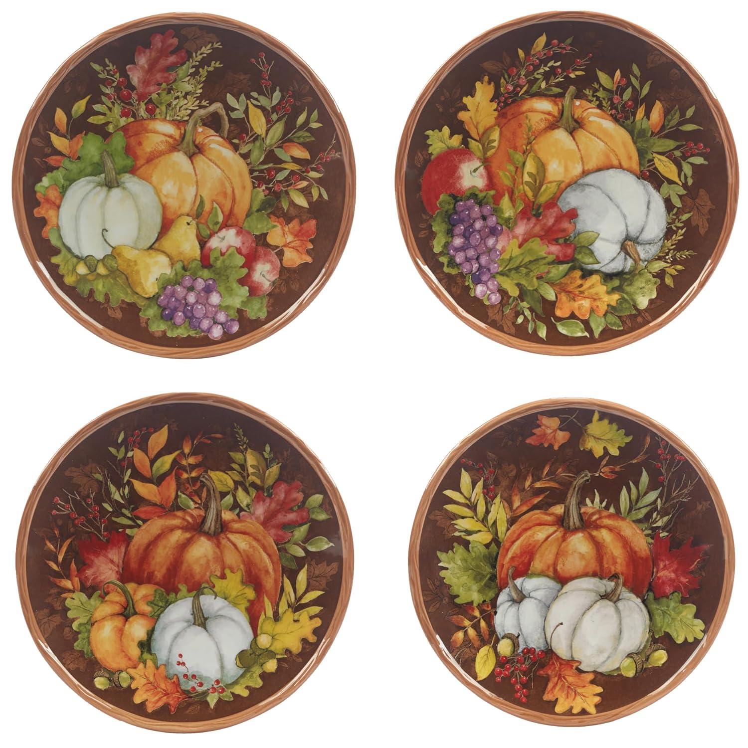 Certified International 9'' Earthenware Salad Or Dessert Plate , Set of 4