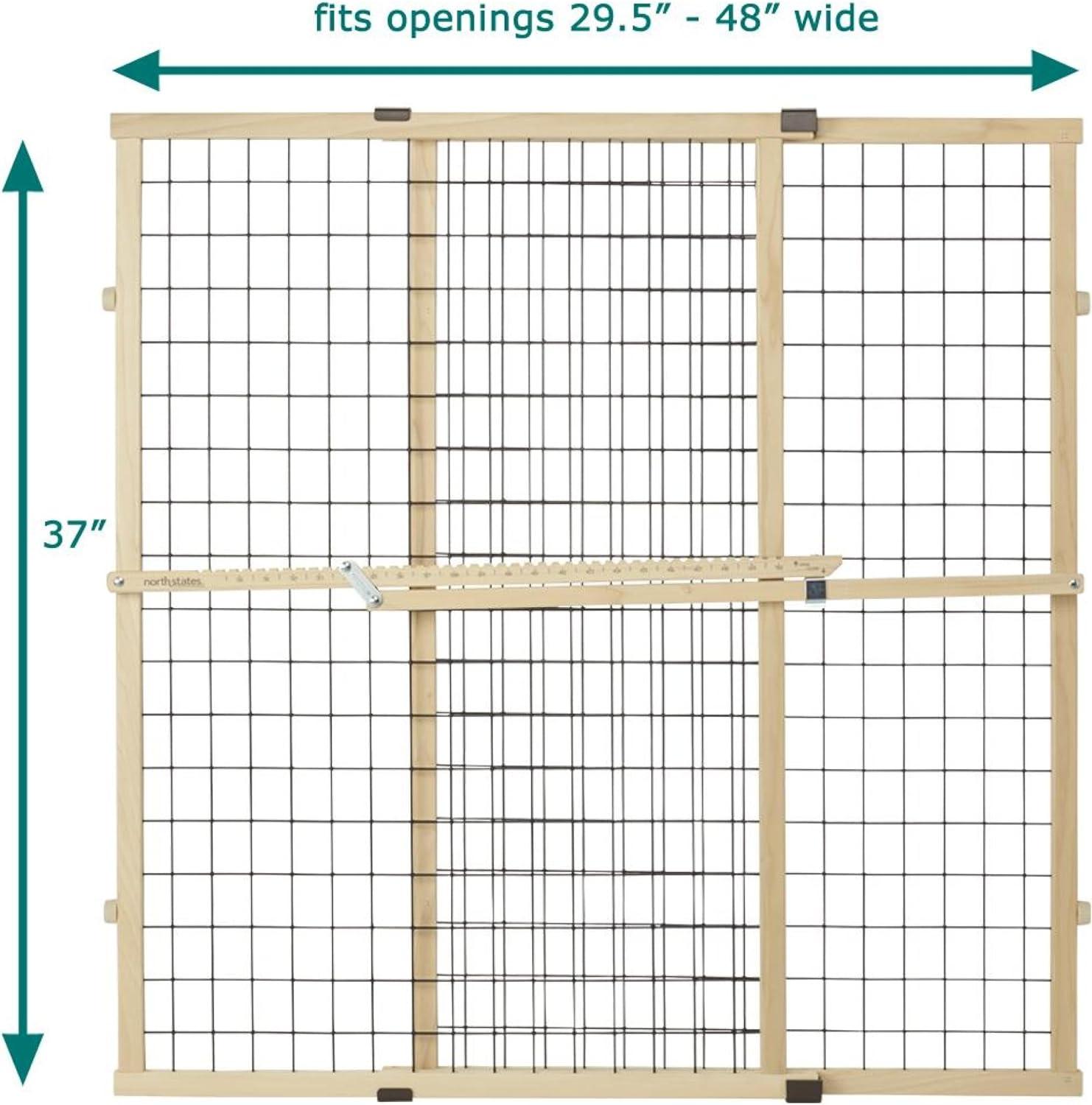 Extra Tall Retractable Wood and Metal Pet Gate