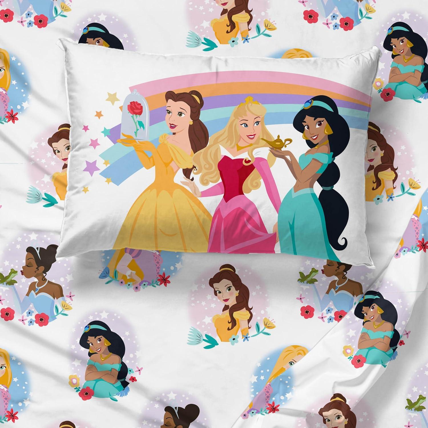 Disney Princess Full Microfiber Kids Bedding Set with Pillowcases