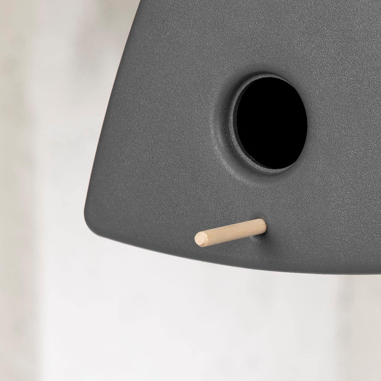 Dalya Triangle Decorative Birdhouse Dark Gray