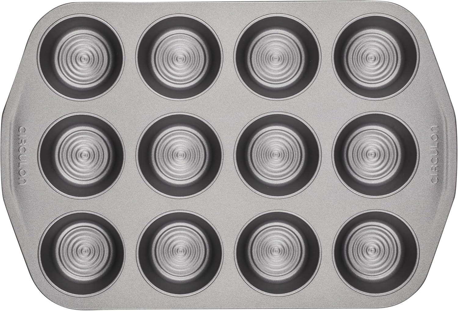 Circulon Bakeware Nonstick Muffin Pan / Cupcake Pan, 12-Cup, Gray & Reviews | Wayfair