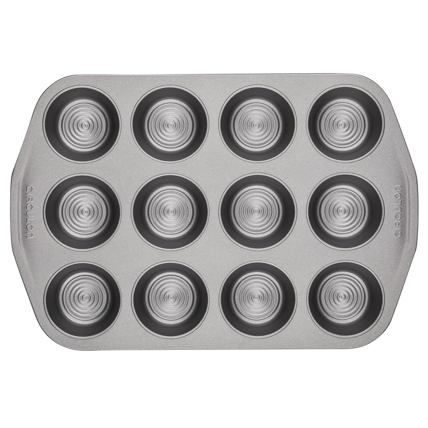 Circulon Bakeware Nonstick Muffin Pan / Cupcake Pan, 12-Cup, Gray & Reviews | Wayfair